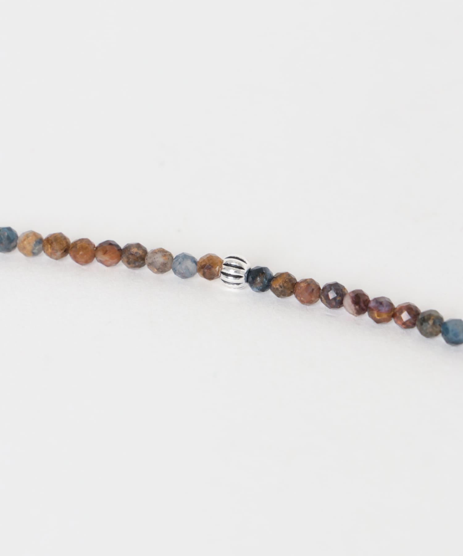 天然石×SVショートネックレス BROWN One