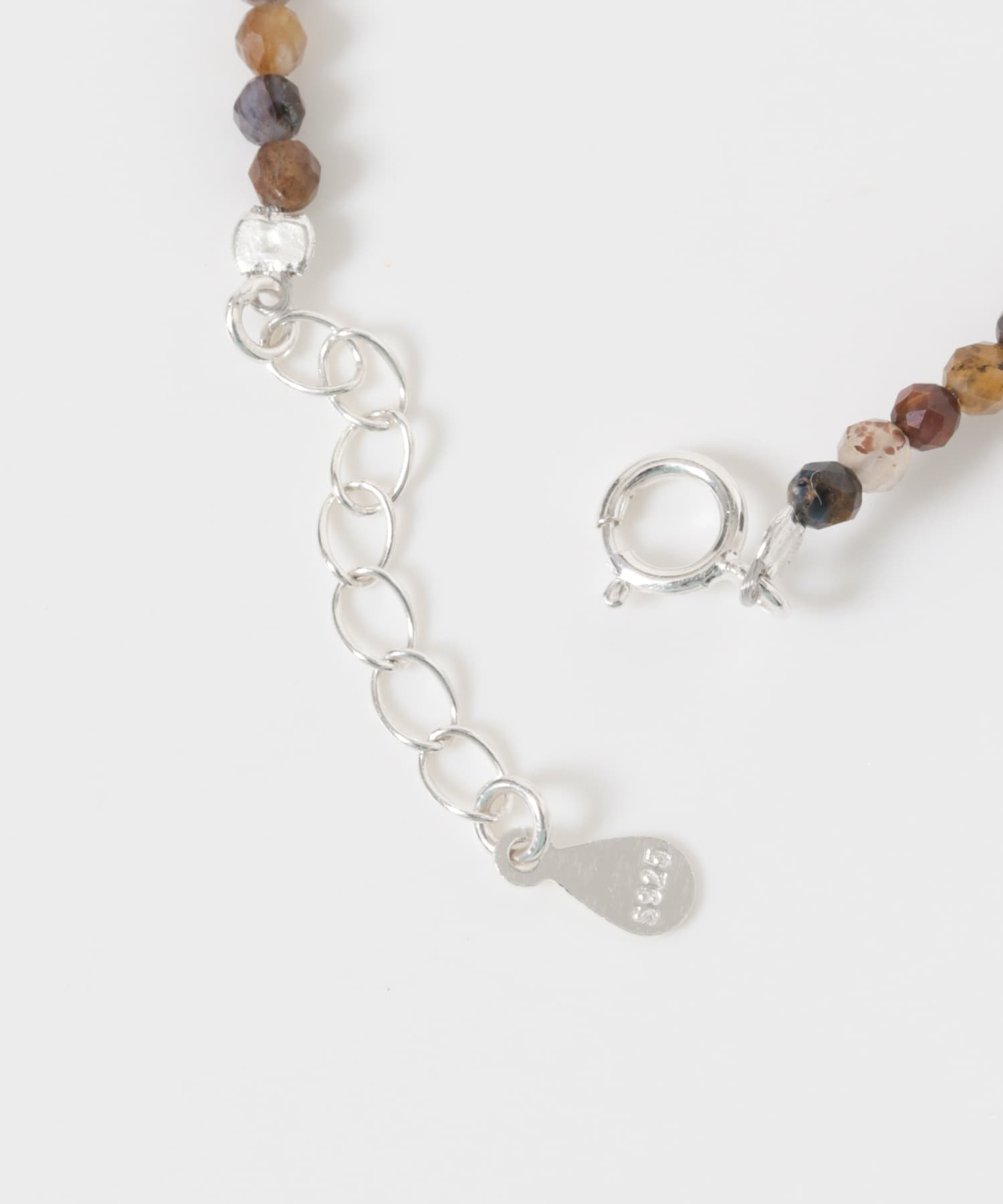 天然石×SVショートネックレス BROWN One