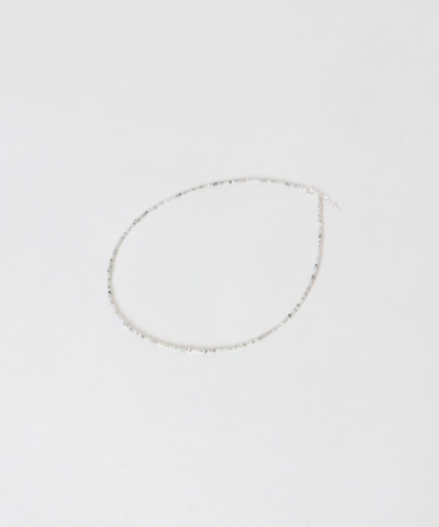 天然石×SVショートネックレス WHITE One