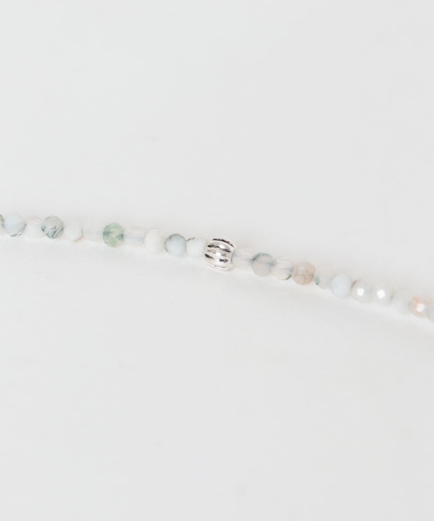 天然石×SVショートネックレス WHITE One