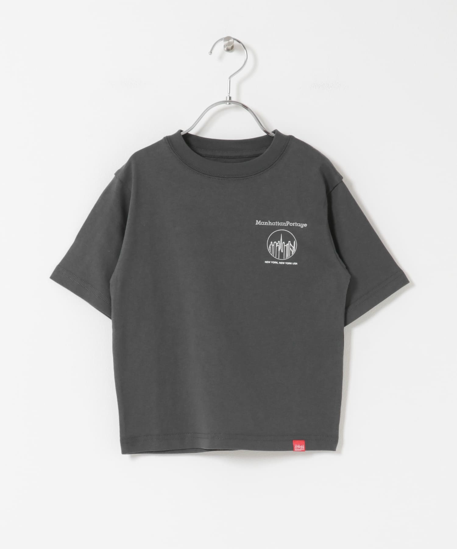 『親子リンク』『別注』MANHATTAN PORTAGE×DOORS　1ptプリントTシャツ(KIDS) CHARCOAL 105(100-110)
