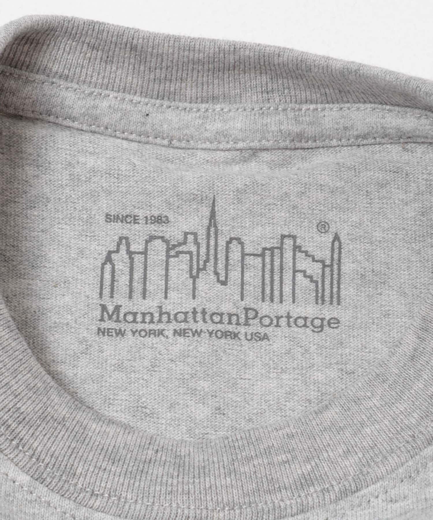 『親子リンク』『別注』MANHATTAN PORTAGE×DOORS　1ptプリントTシャツ(KIDS) TOPGRAY 105(100-110)