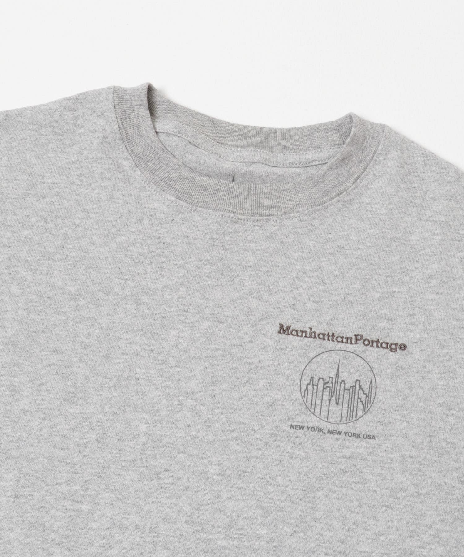 『親子リンク』『別注』MANHATTAN PORTAGE×DOORS　1ptプリントTシャツ(KIDS) TOPGRAY 105(100-110)