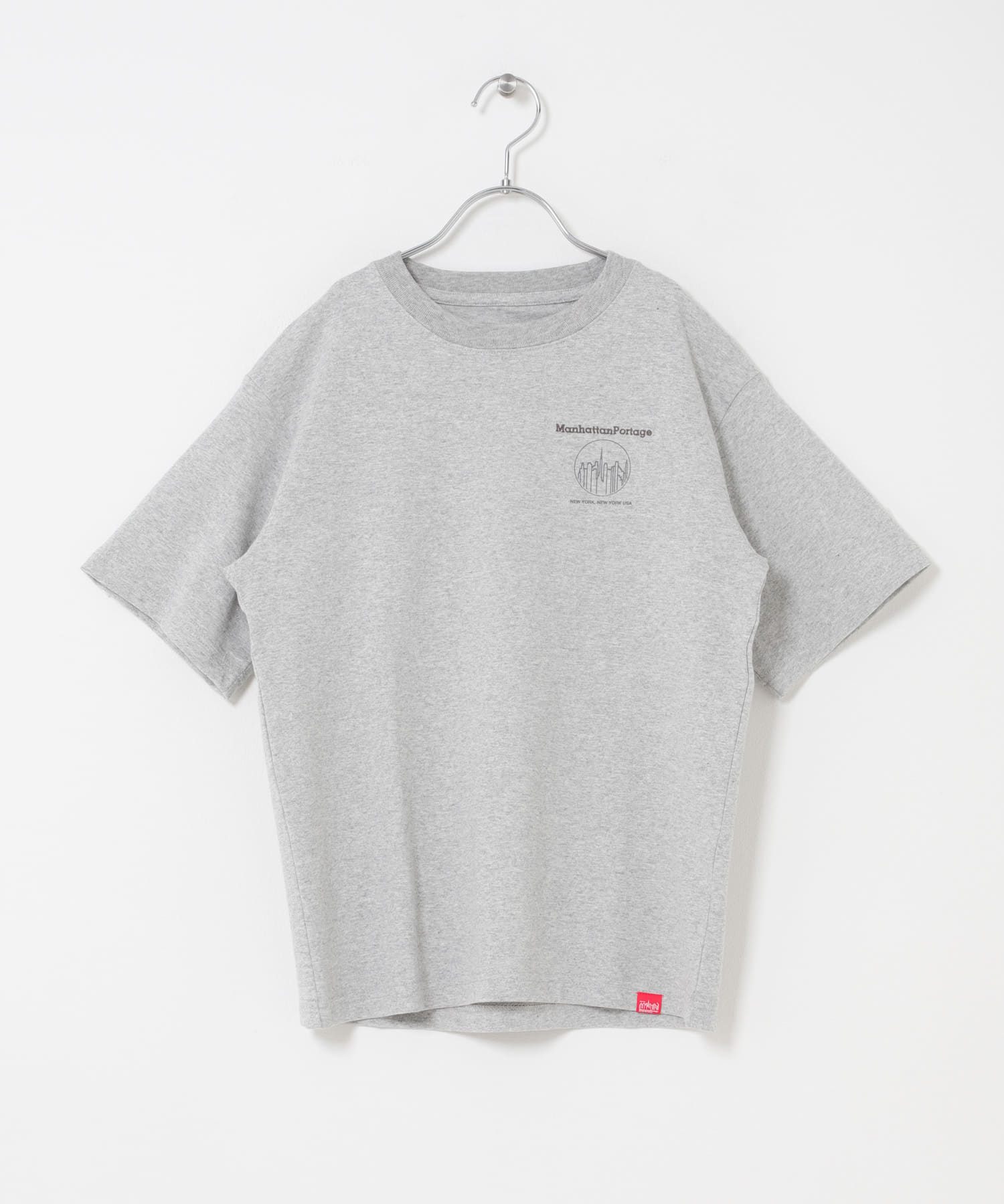 『親子リンク』『150サイズ』『別注』MANHATTAN PORTAGE×DOORS　1ptプリントTシャツ(KIDS) TOPGRAY 150(145-155)