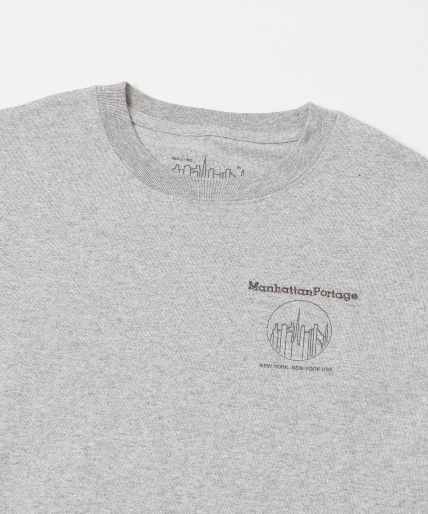 『親子リンク』『150サイズ』『別注』MANHATTAN PORTAGE×DOORS　1ptプリントTシャツ(KIDS) TOPGRAY 150(145-155)