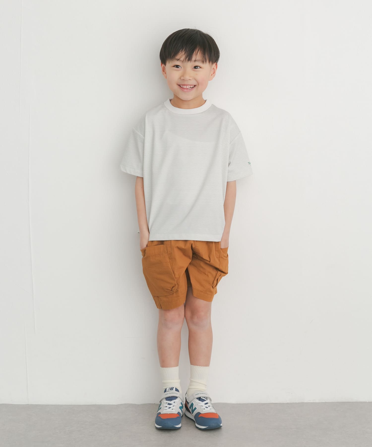 『150サイズあり』クイックドライショートスリーブTシャツ(KIDS) WHT×BLK 120(115-125)
