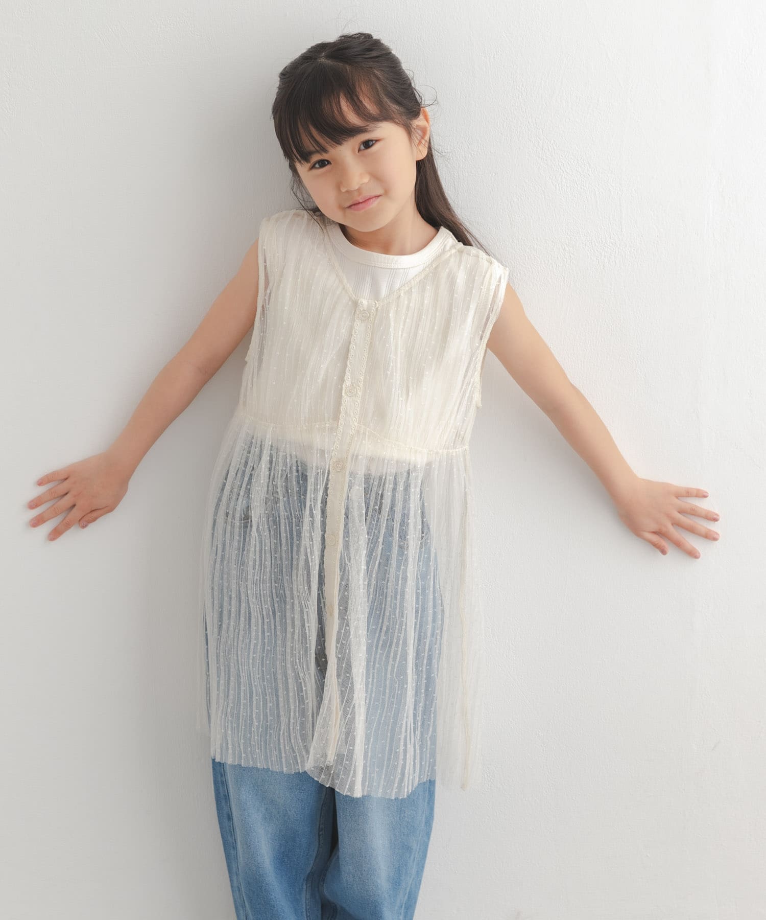 『150サイズあり』チュールチュニック２WAYベスト(KIDS)
