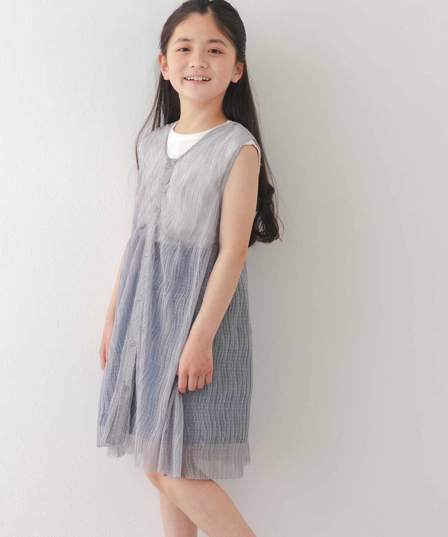『150サイズあり』チュールチュニック２WAYベスト(KIDS)