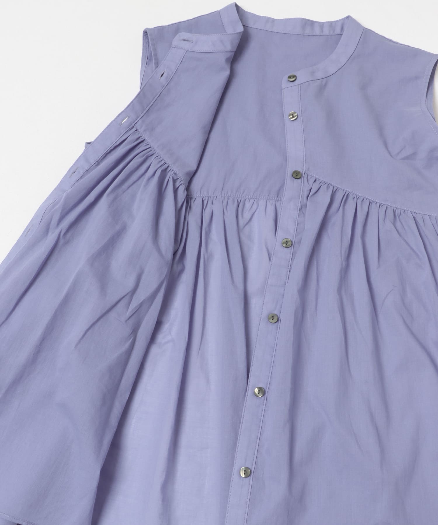 『150サイズ』『親子リンク』コットンボイル切替ブラウス(KIDS) BLUE 150(145-155)