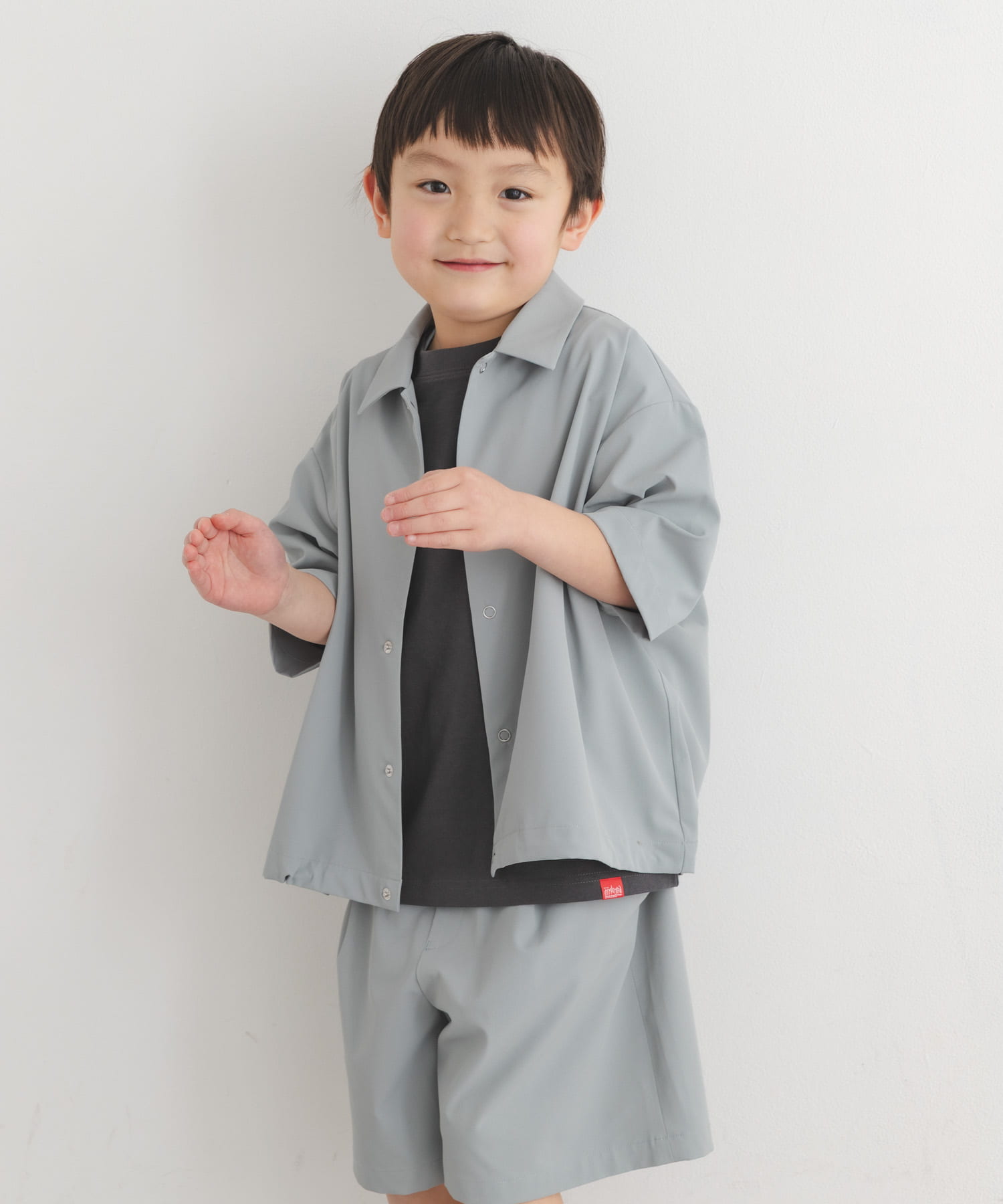 『150サイズあり』『親子リンク』『UR TECH』サマシェアシャツカーディガン(KIDS)