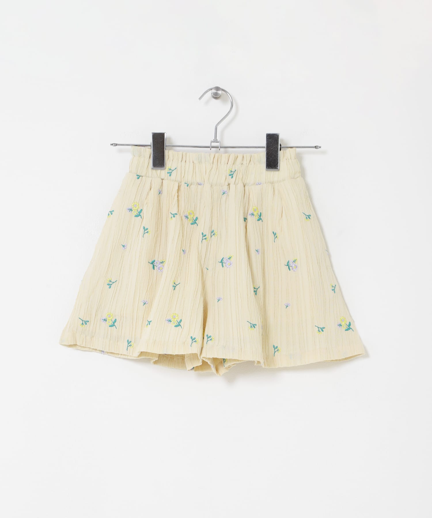 『150サイズあり』フラワー刺繍ショートパンツ(KIDS) BEIGE 105(100-110)