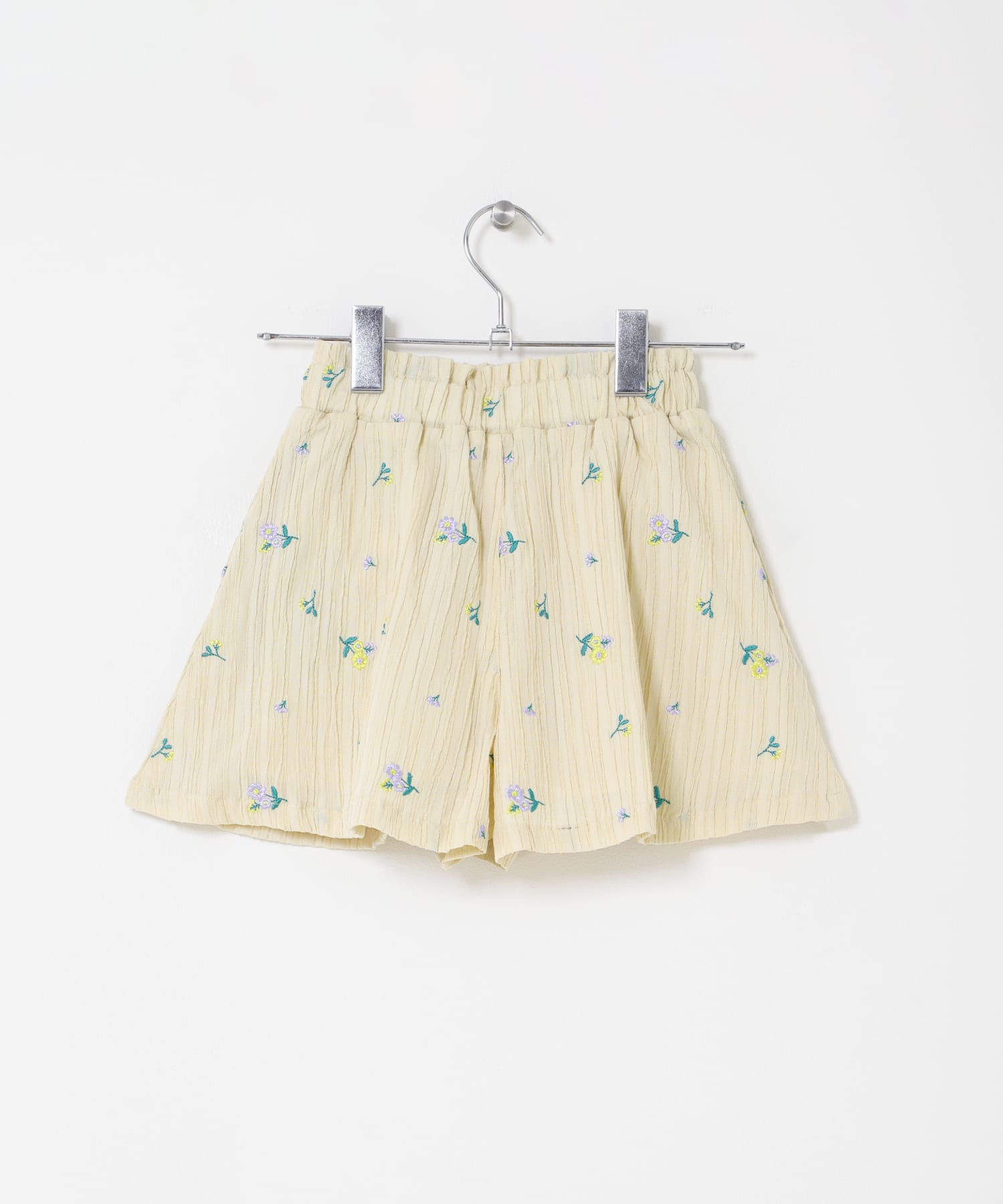 『150サイズあり』フラワー刺繍ショートパンツ(KIDS) BEIGE 105(100-110)