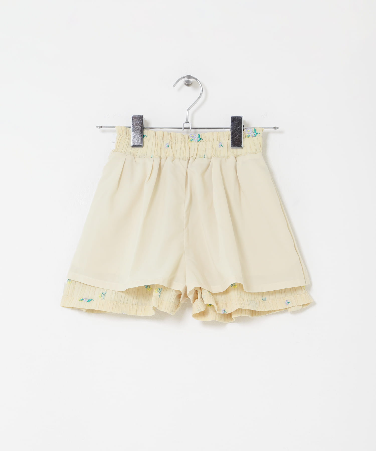 『150サイズあり』フラワー刺繍ショートパンツ(KIDS) BEIGE 105(100-110)