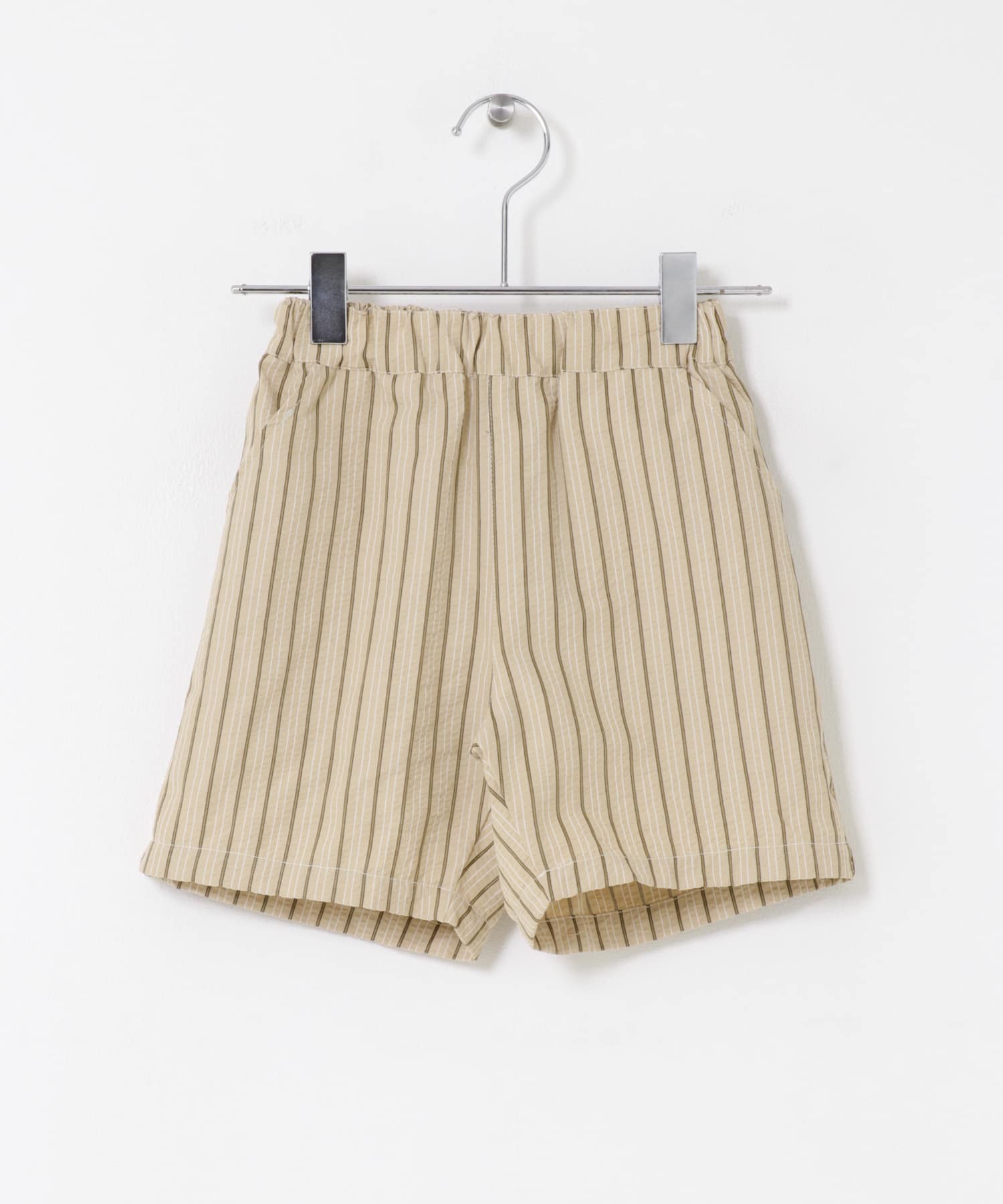 『150サイズあり』ストライプショートパンツ(KIDS) BEIGE 105(100-110)