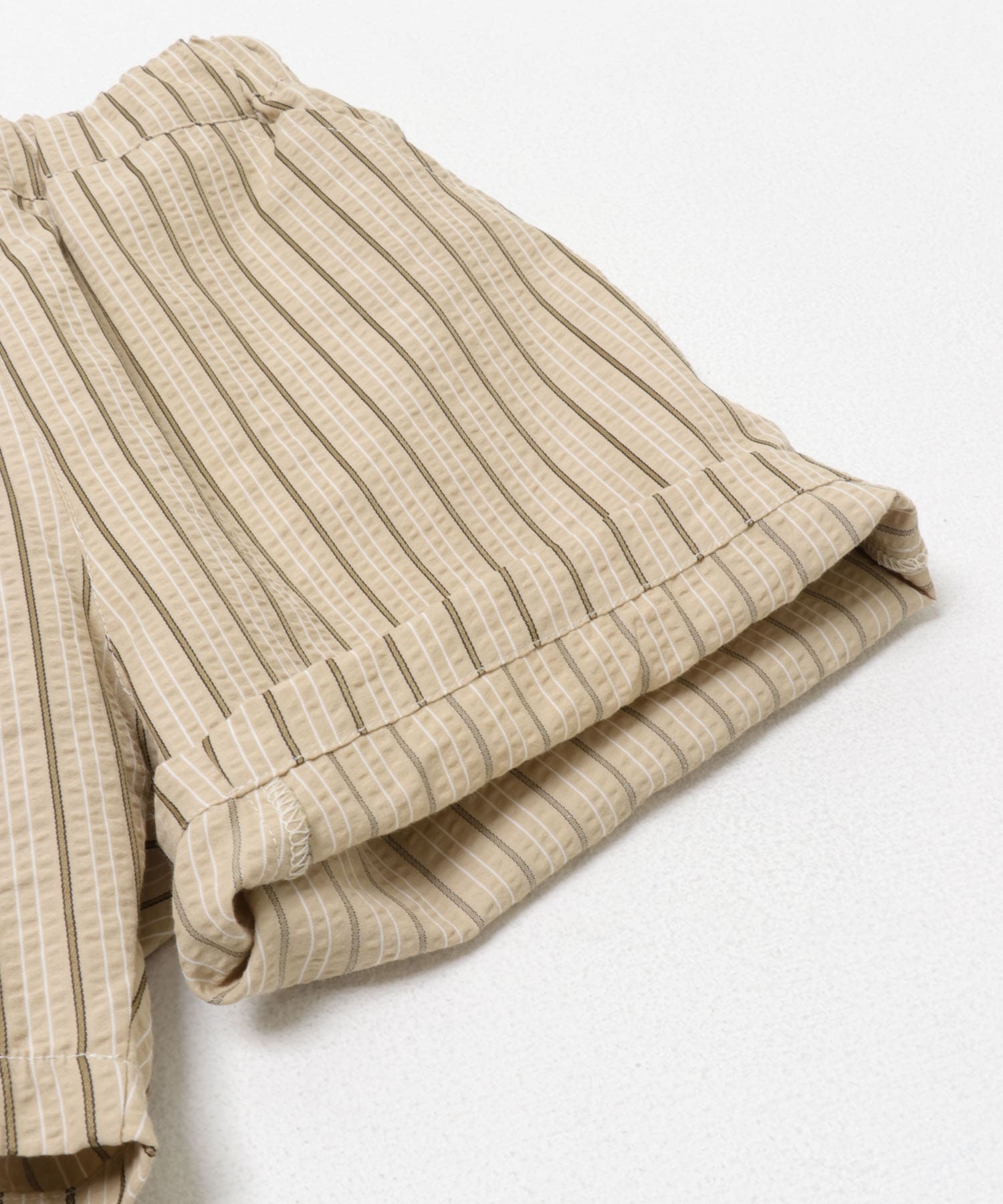 『150サイズあり』ストライプショートパンツ(KIDS) BEIGE 105(100-110)