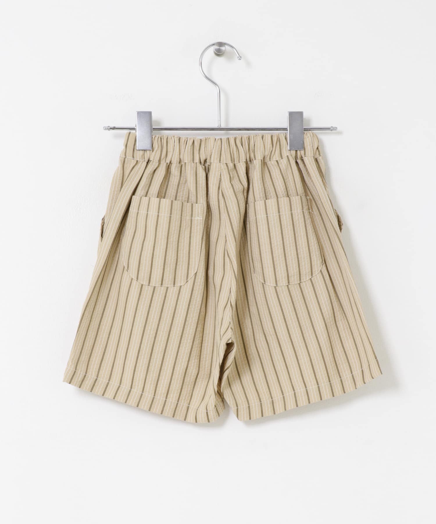 『150サイズあり』ストライプショートパンツ(KIDS) BEIGE 105(100-110)