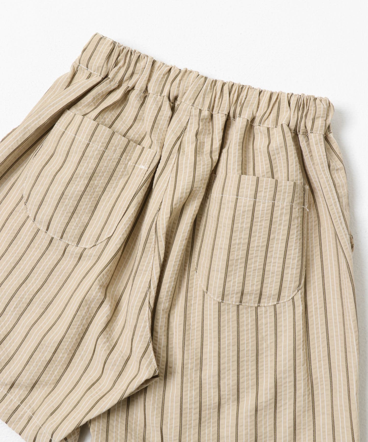 『150サイズあり』ストライプショートパンツ(KIDS) BEIGE 105(100-110)