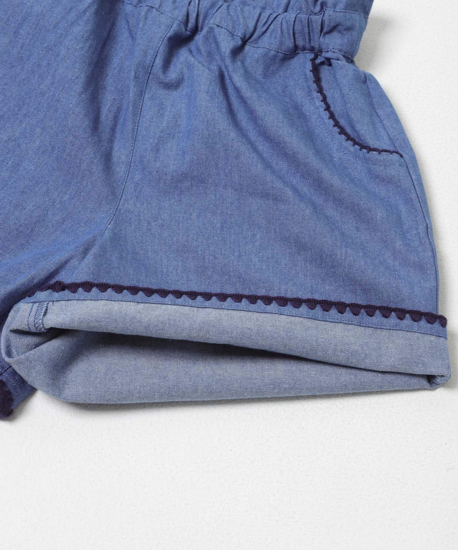 『150サイズあり』デニムキュロット(KIDS) BLUE 105(100-110)