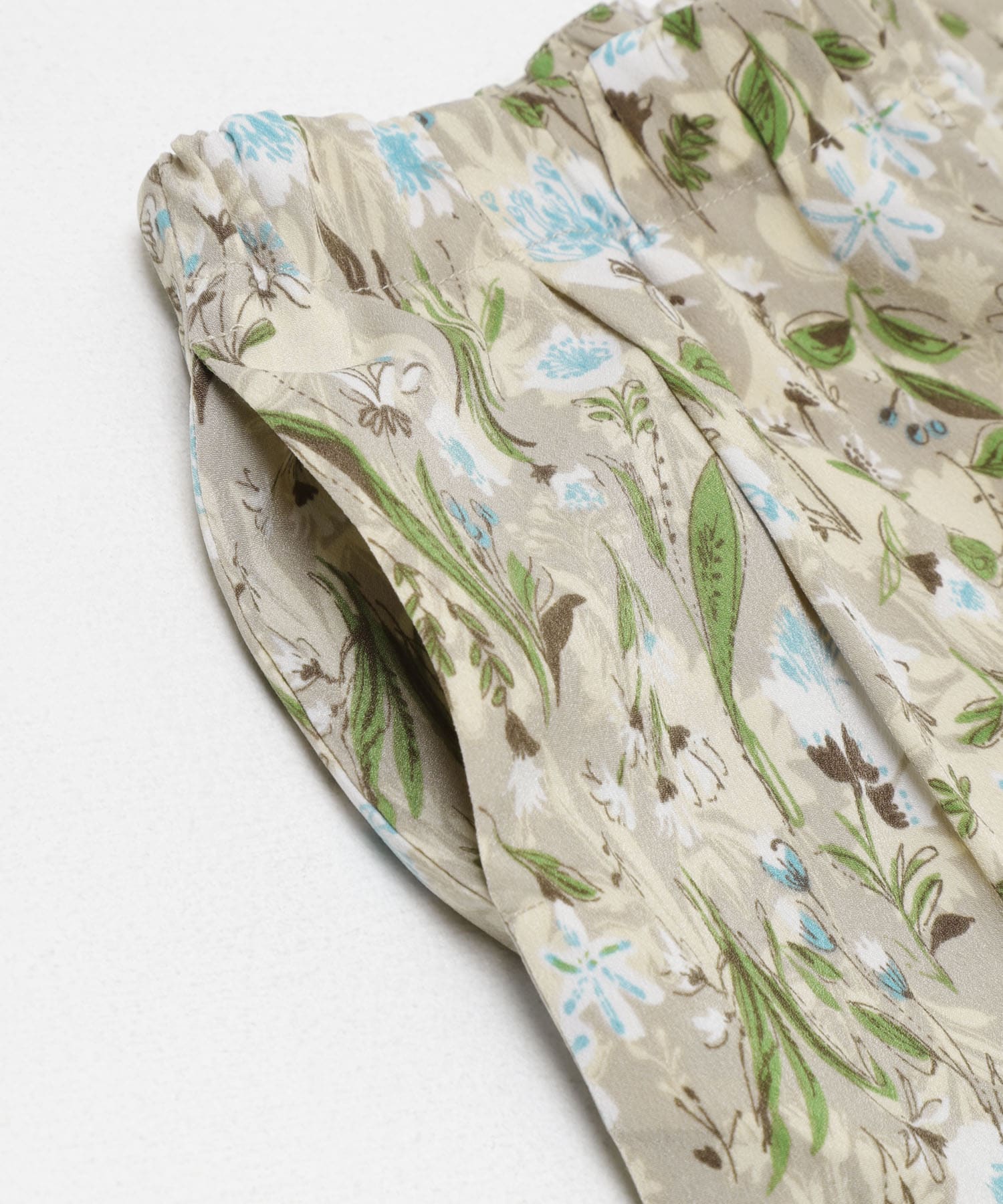 『親子リンク』フラワープリントイージーパンツ(KIDS) GRE×MINT 105(100-110)