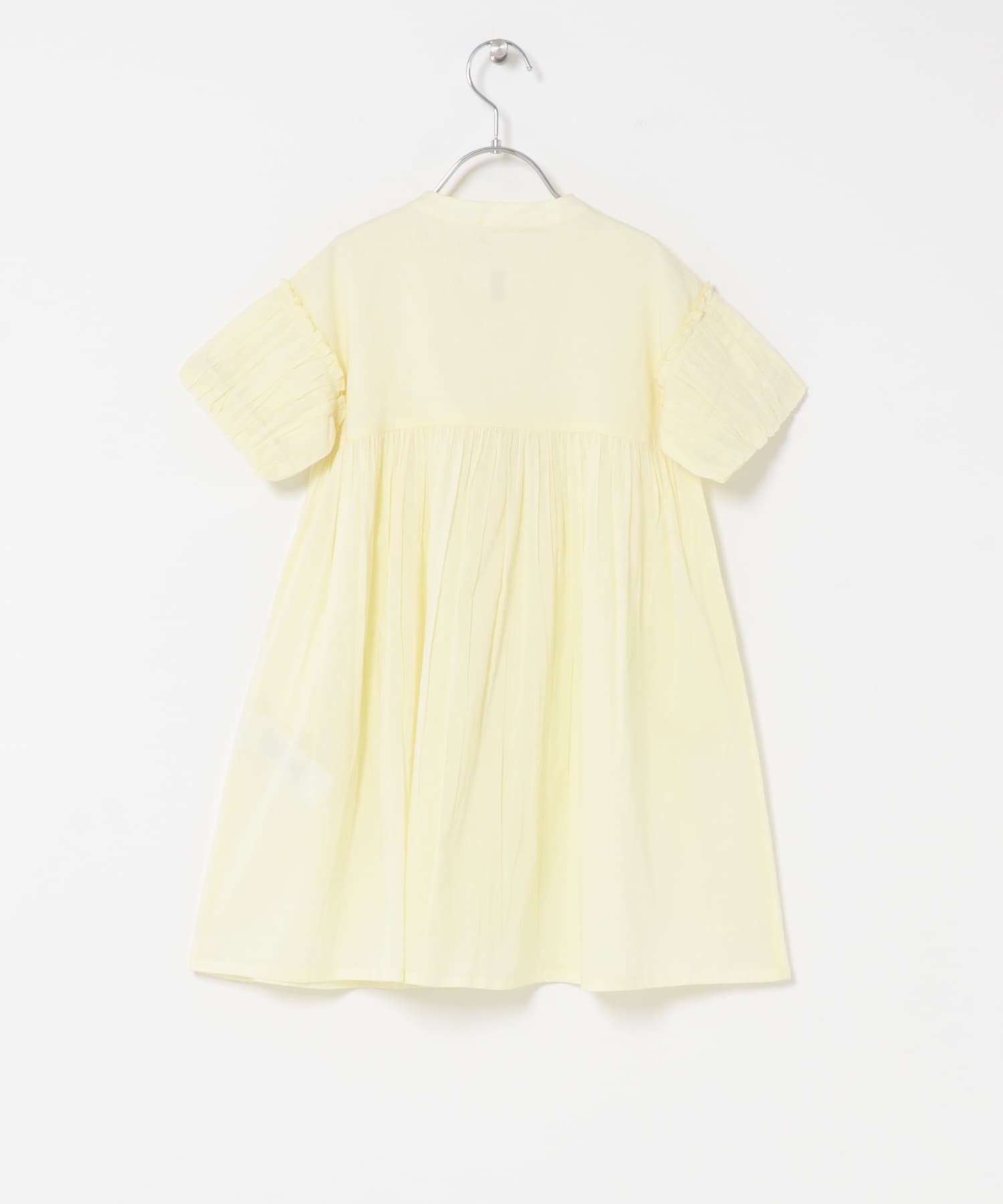 『親子リンク』コットンボイルパフスリーブワンピース(KIDS) YELLOW 105(100-110)