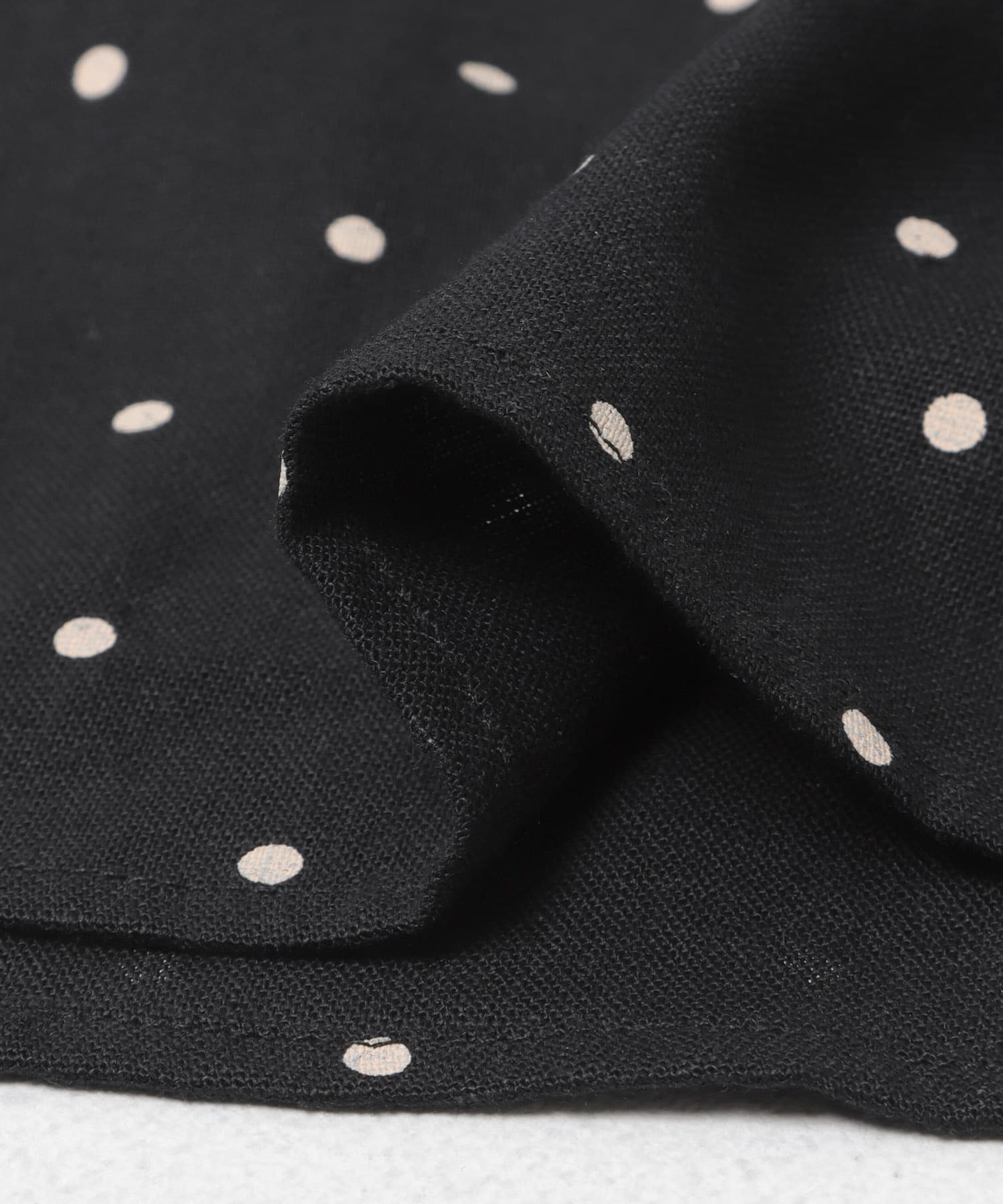 『150サイズ』『親子リンク』リネンリヨセルドットワンピース(KIDS) BLACK 150(145-155)