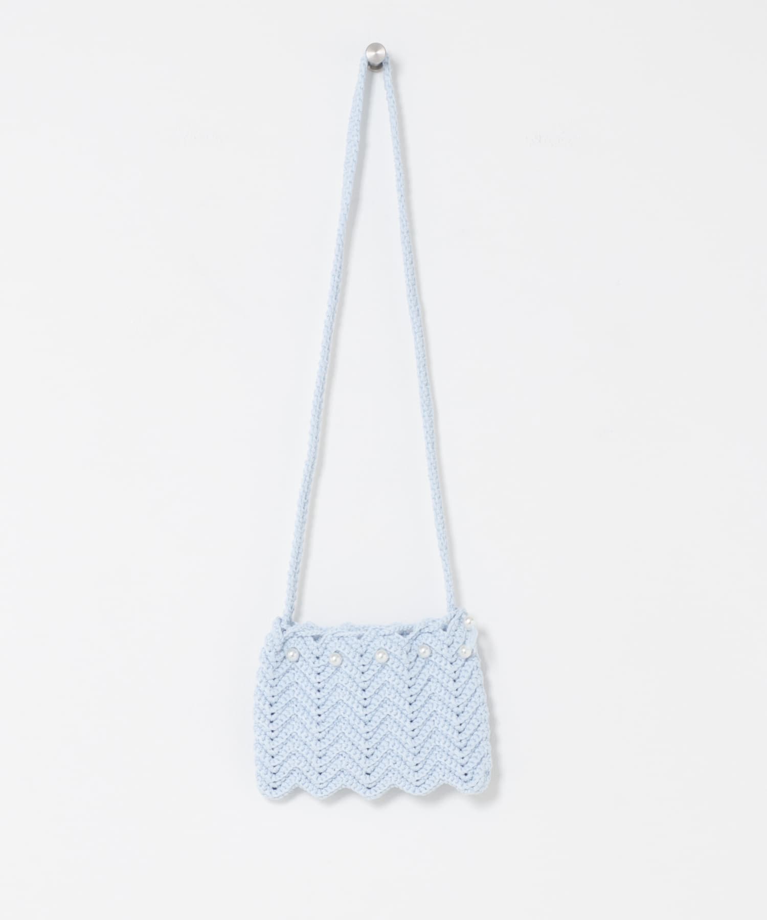 シェルモチーフかぎ針ポシェット(KIDS) BLUE One