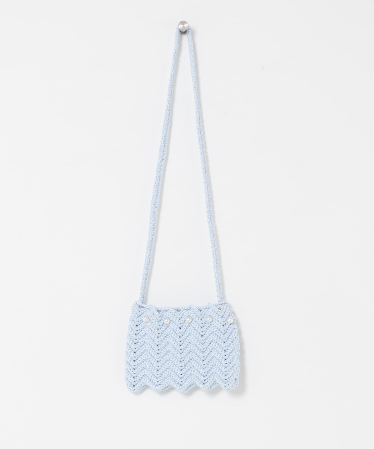 シェルモチーフかぎ針ポシェット(KIDS) BLUE One