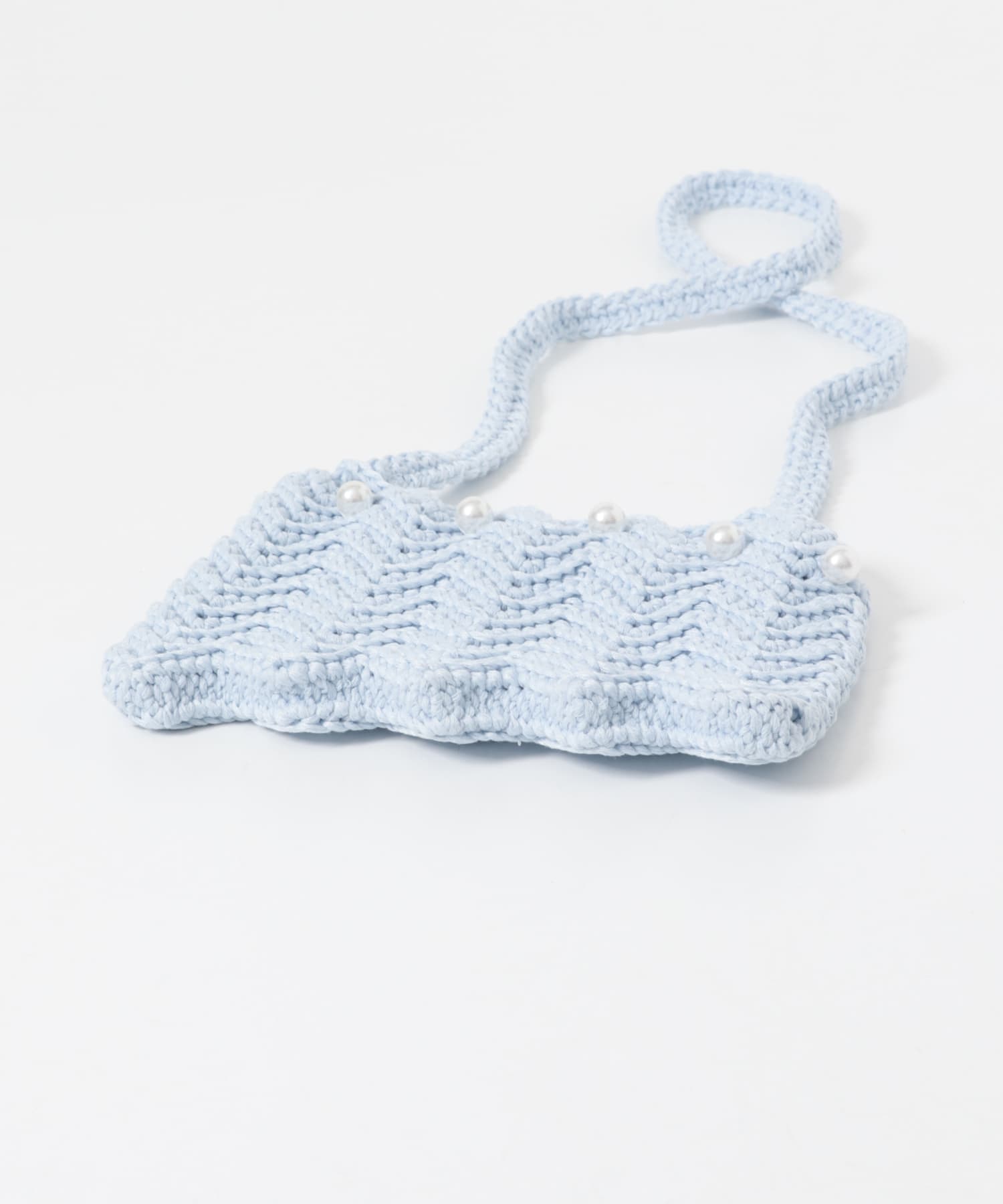 シェルモチーフかぎ針ポシェット(KIDS) BLUE One
