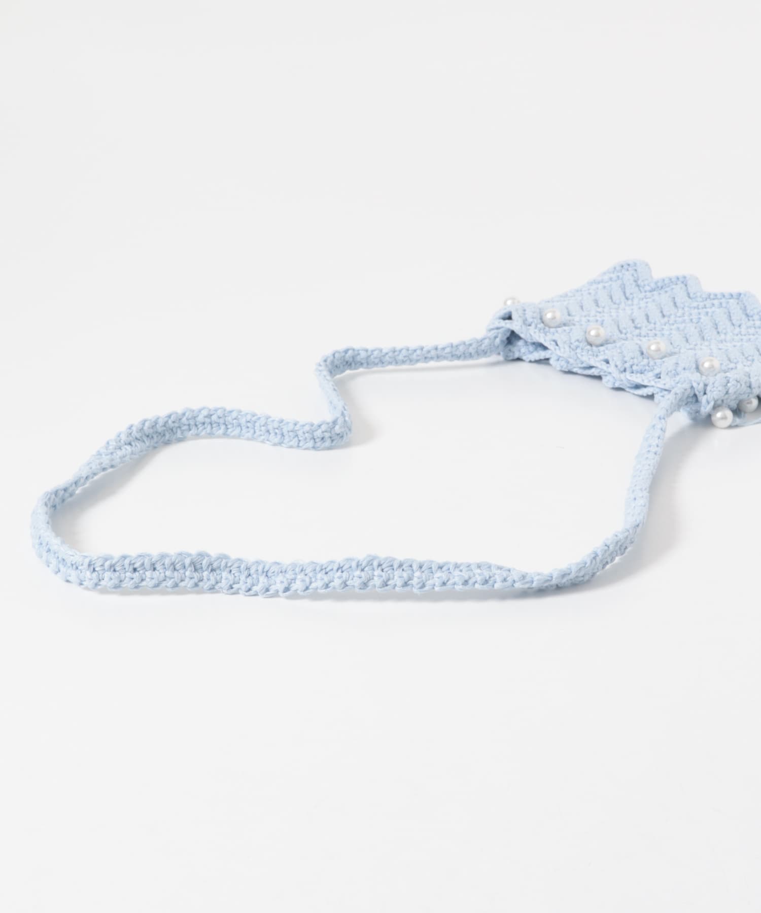 シェルモチーフかぎ針ポシェット(KIDS) BLUE One