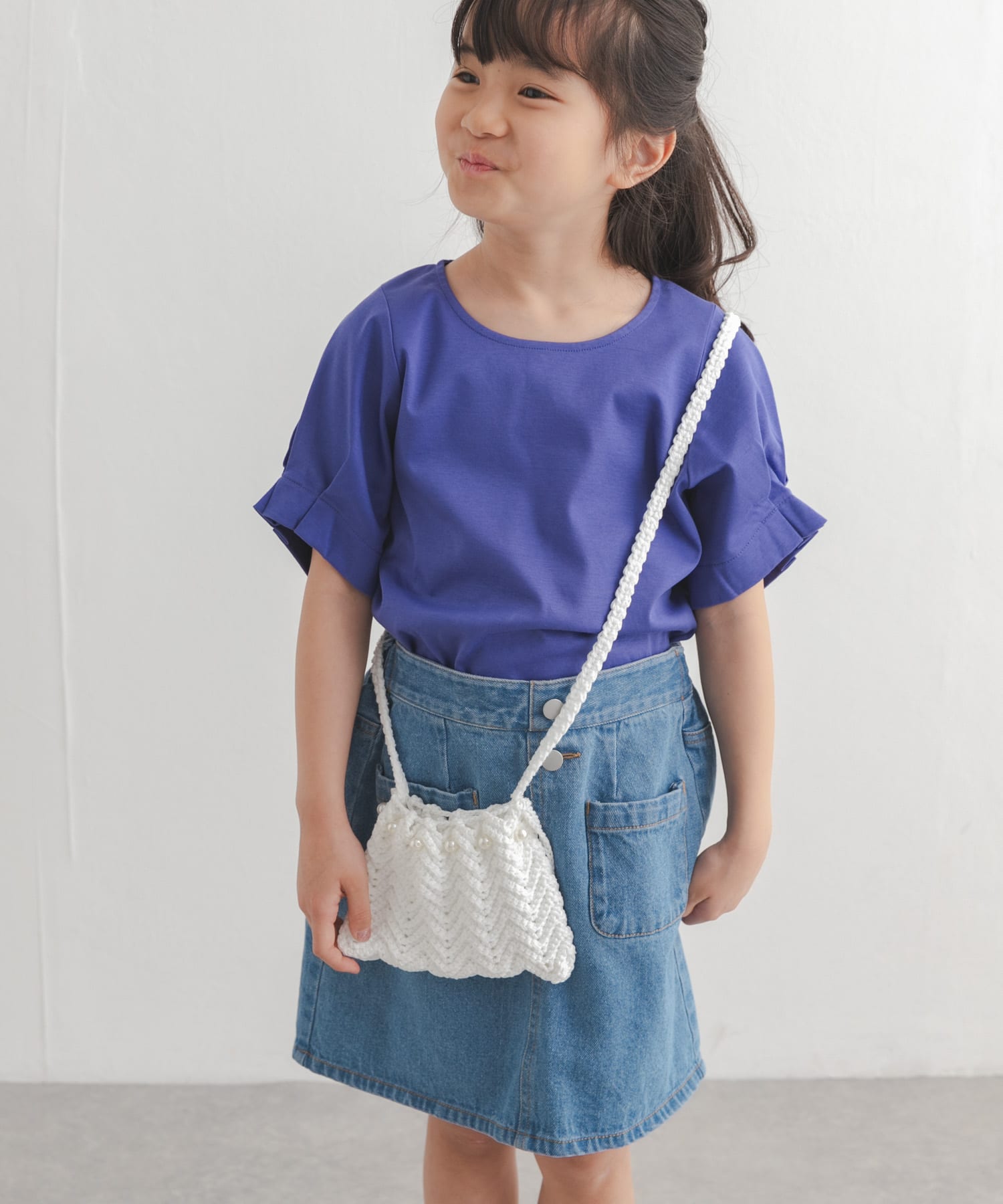 シェルモチーフかぎ針ポシェット(KIDS)(One BLUE): キッズ｜URBAN