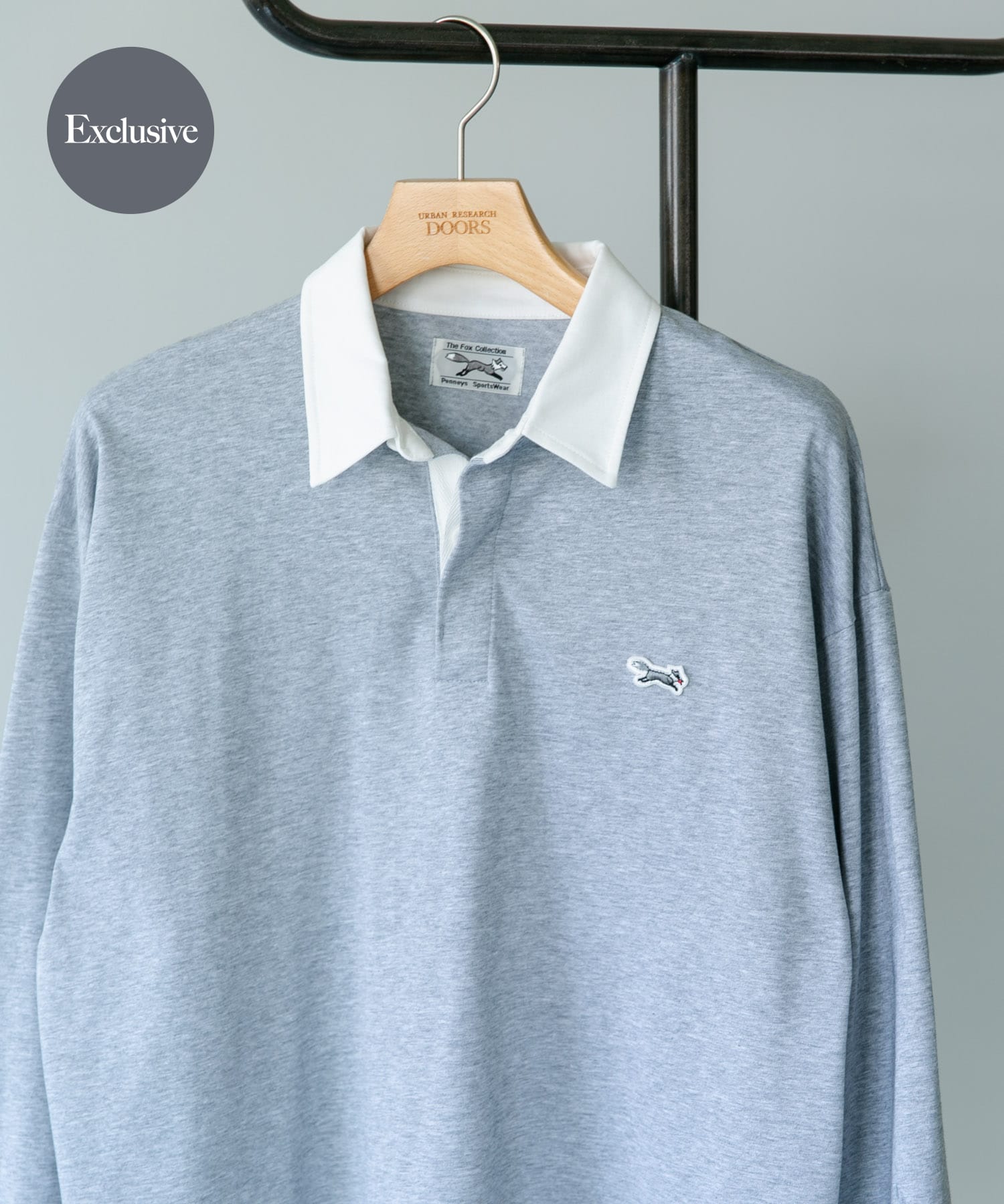 『別注』PENNEYS×DOORS　THE FOX ラガーシャツ ASH GRAY M