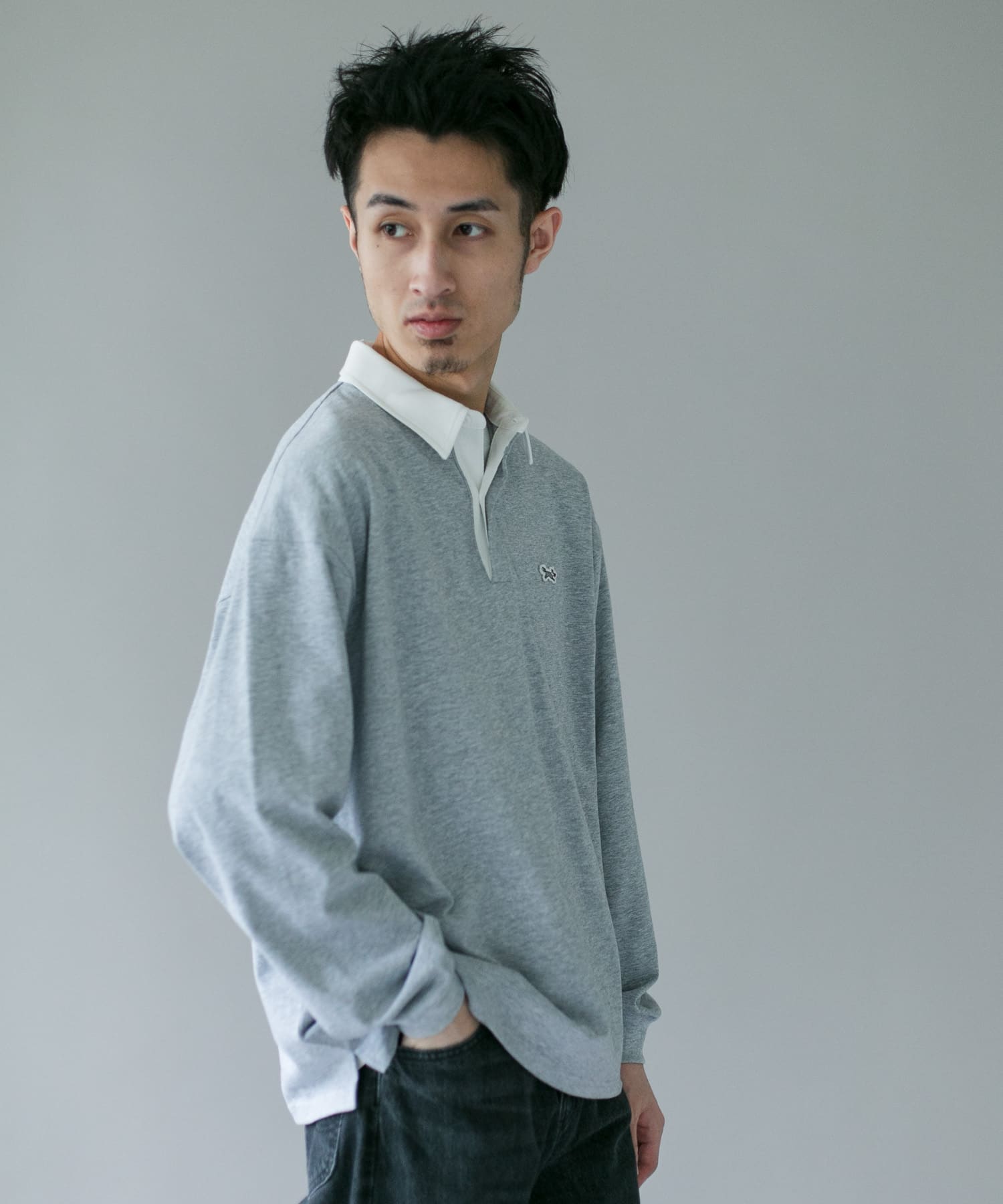 別注』PENNEYS×DOORS THE FOX ラガーシャツ(M ASH GRAY): トップス