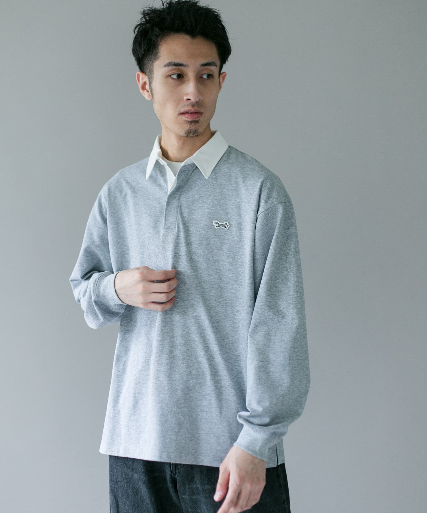 別注』PENNEYS×DOORS THE FOX ラガーシャツ(M ASH GRAY): トップス