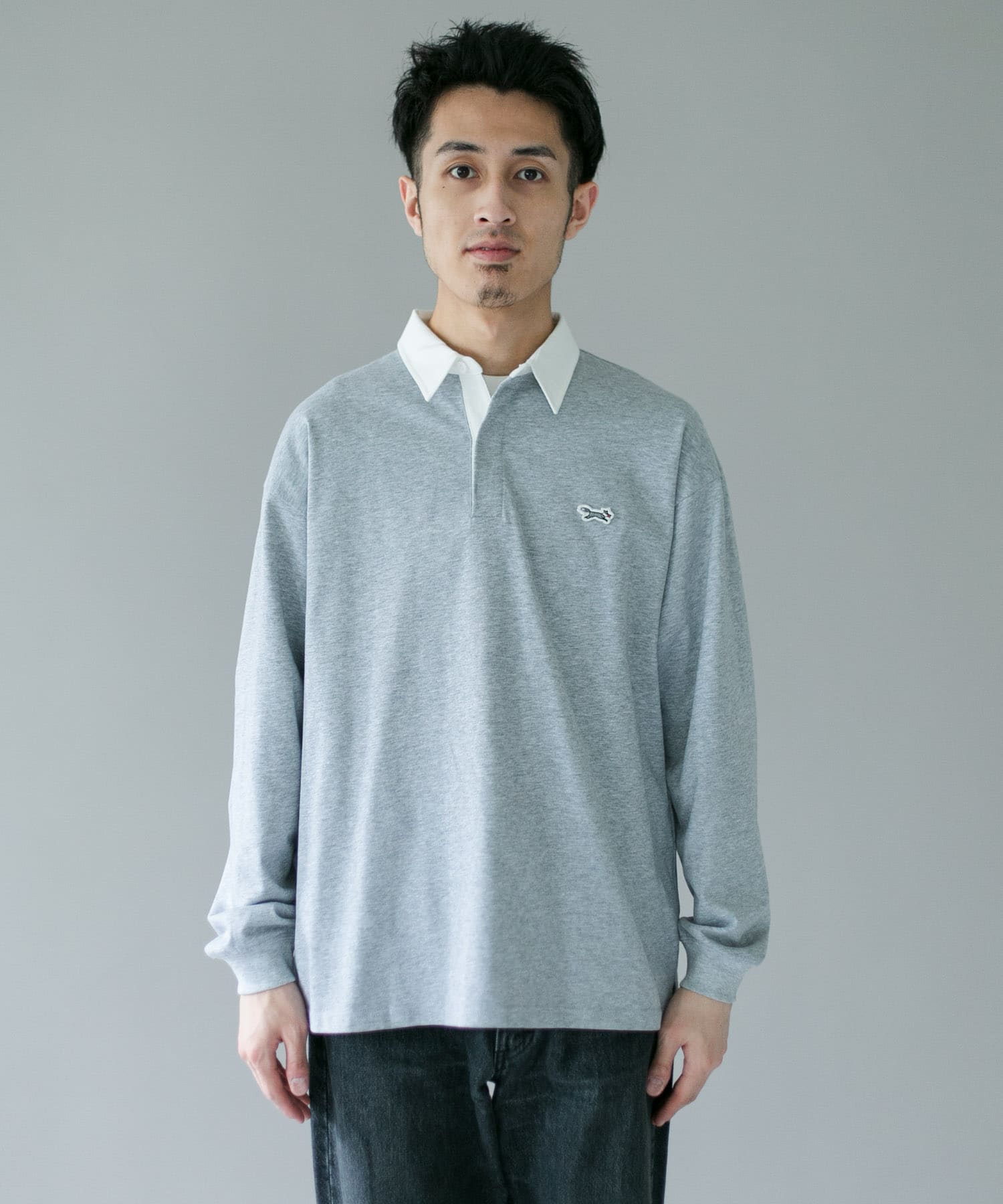 希少 90s Nike イングランド ラガーシャツ 長袖 グレー 別注』PENNEYS×DOORS THE FOX ラガーシャツ(M ASH GRAY): トップス