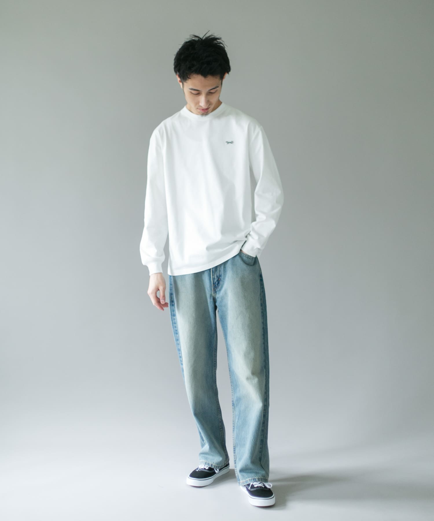 別注』PENNEYS×DOORS THE FOX 天竺ロングスリーブTシャツ(M RED