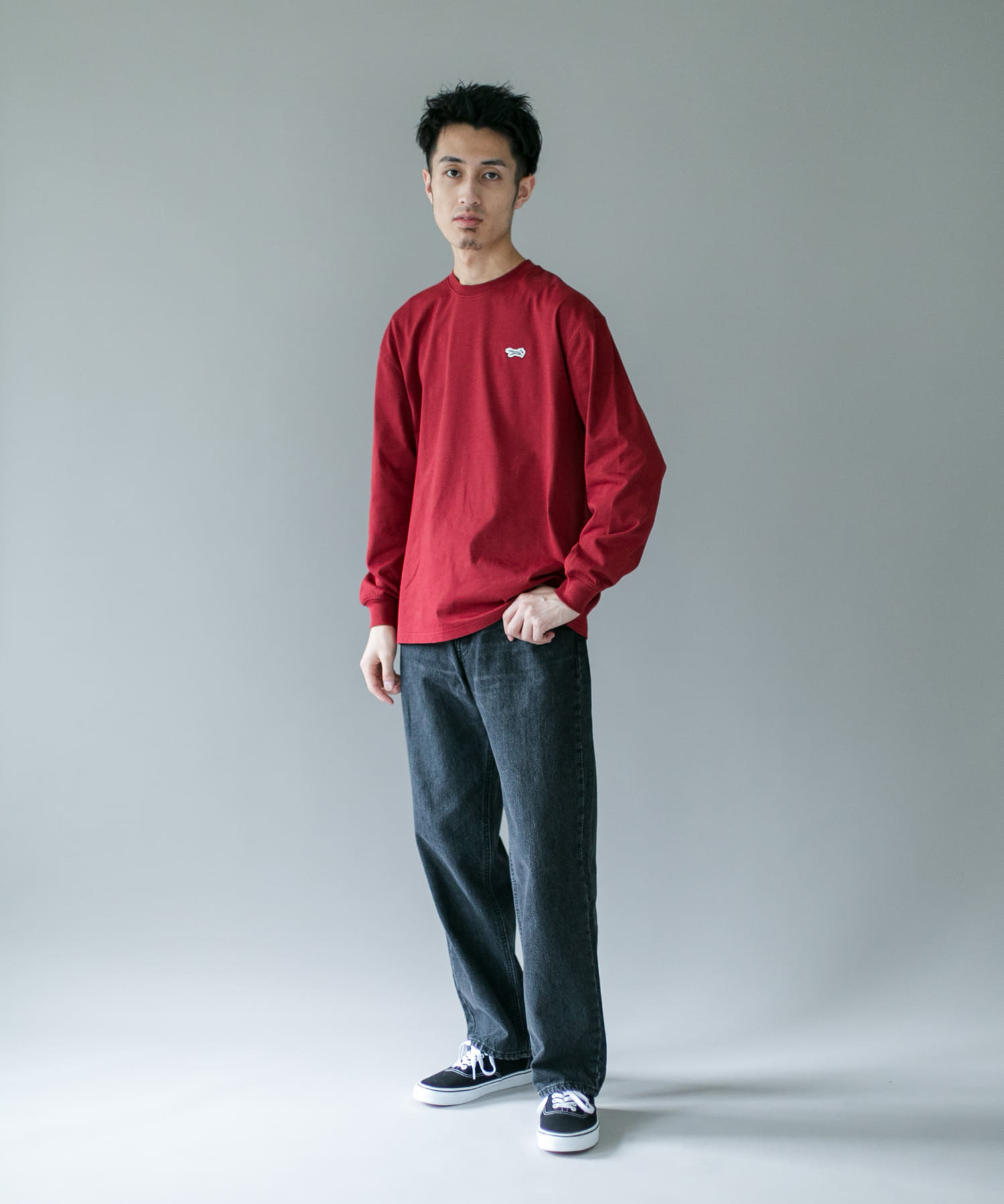 別注』PENNEYS×DOORS THE FOX 天竺ロングスリーブTシャツ(M RED
