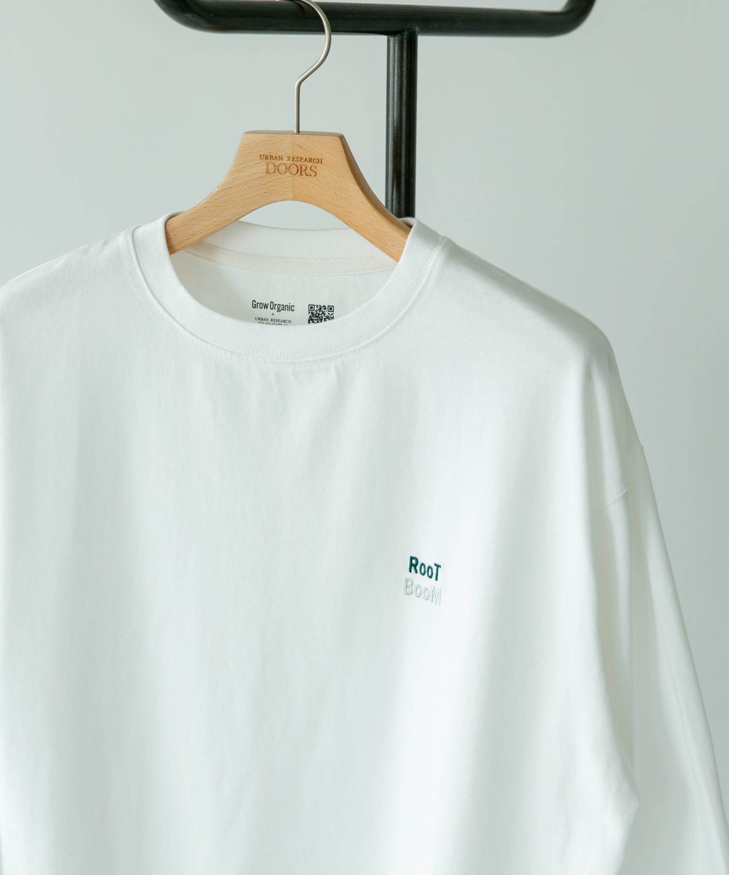 GROW ORGANIC スウェットロングスリーブTシャツ(M BURGUNDY): トップス