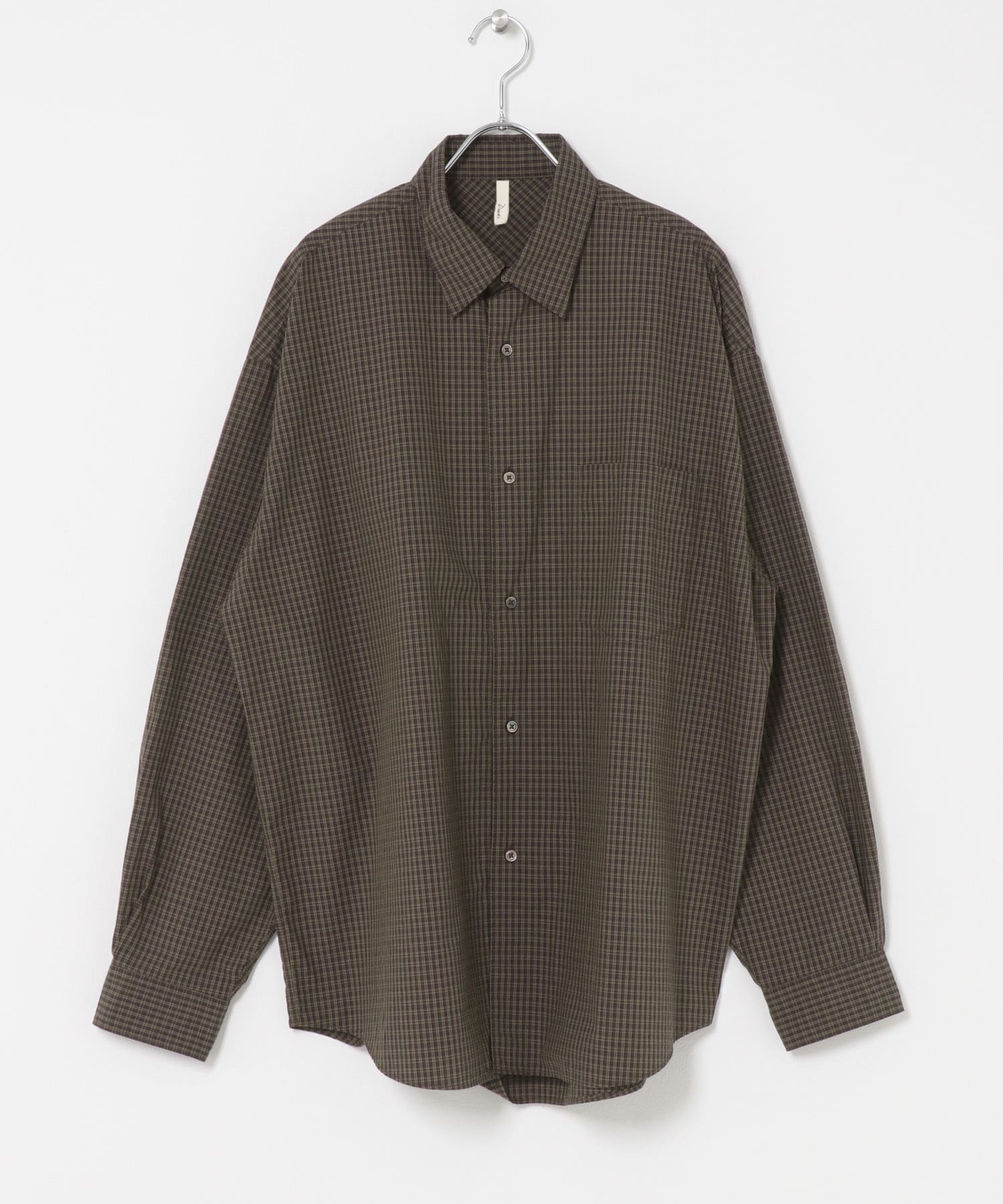 OG Cotton Poplin Plaid Shirts BROWN M