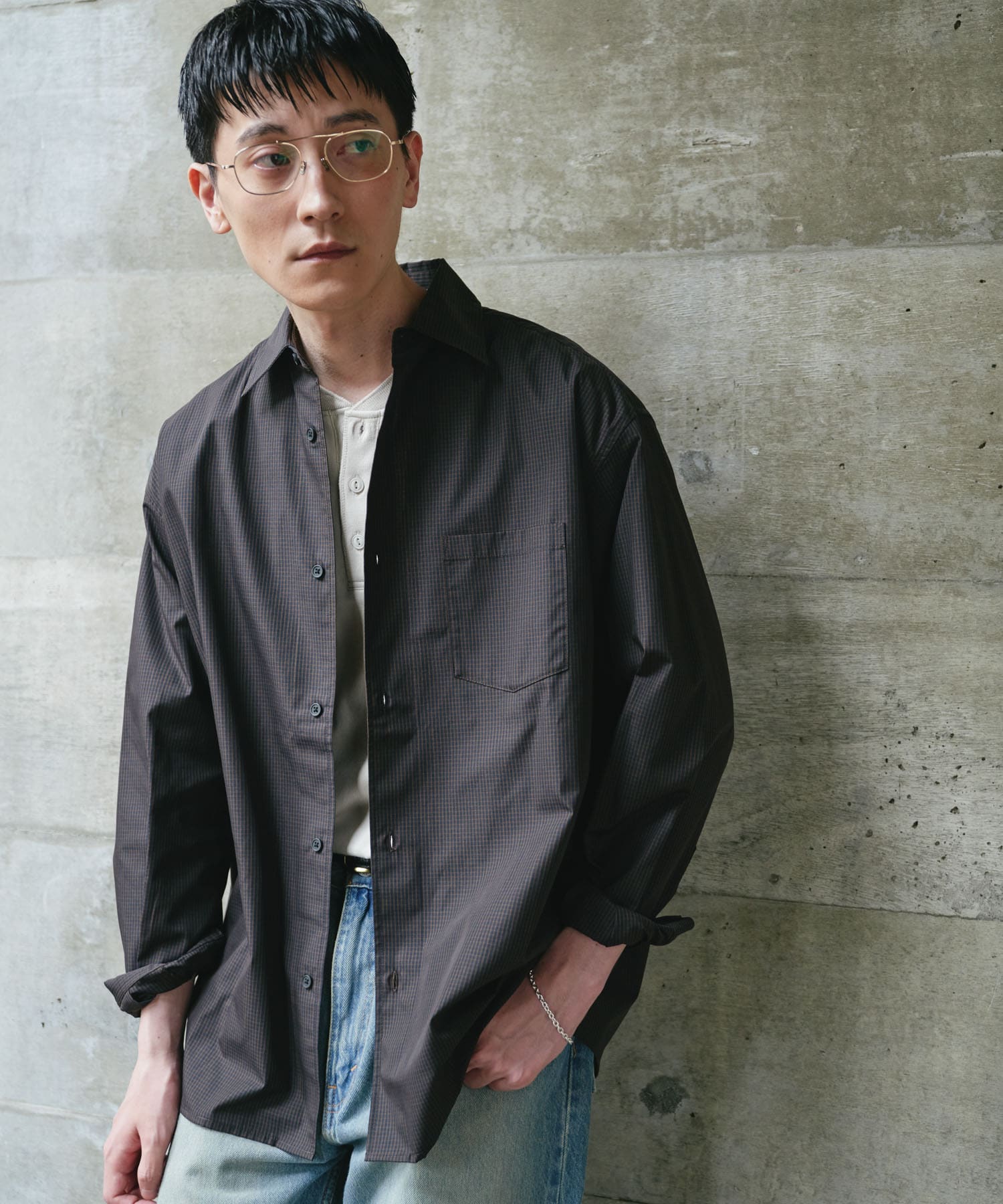 NAVY×BROWN