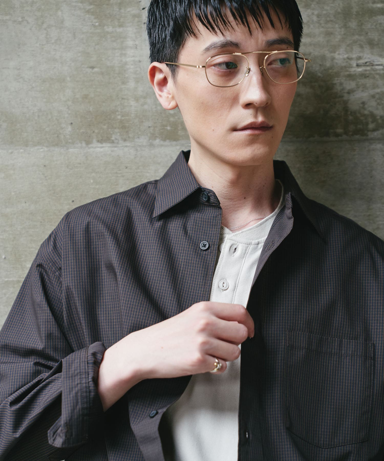 NAVY×BROWN