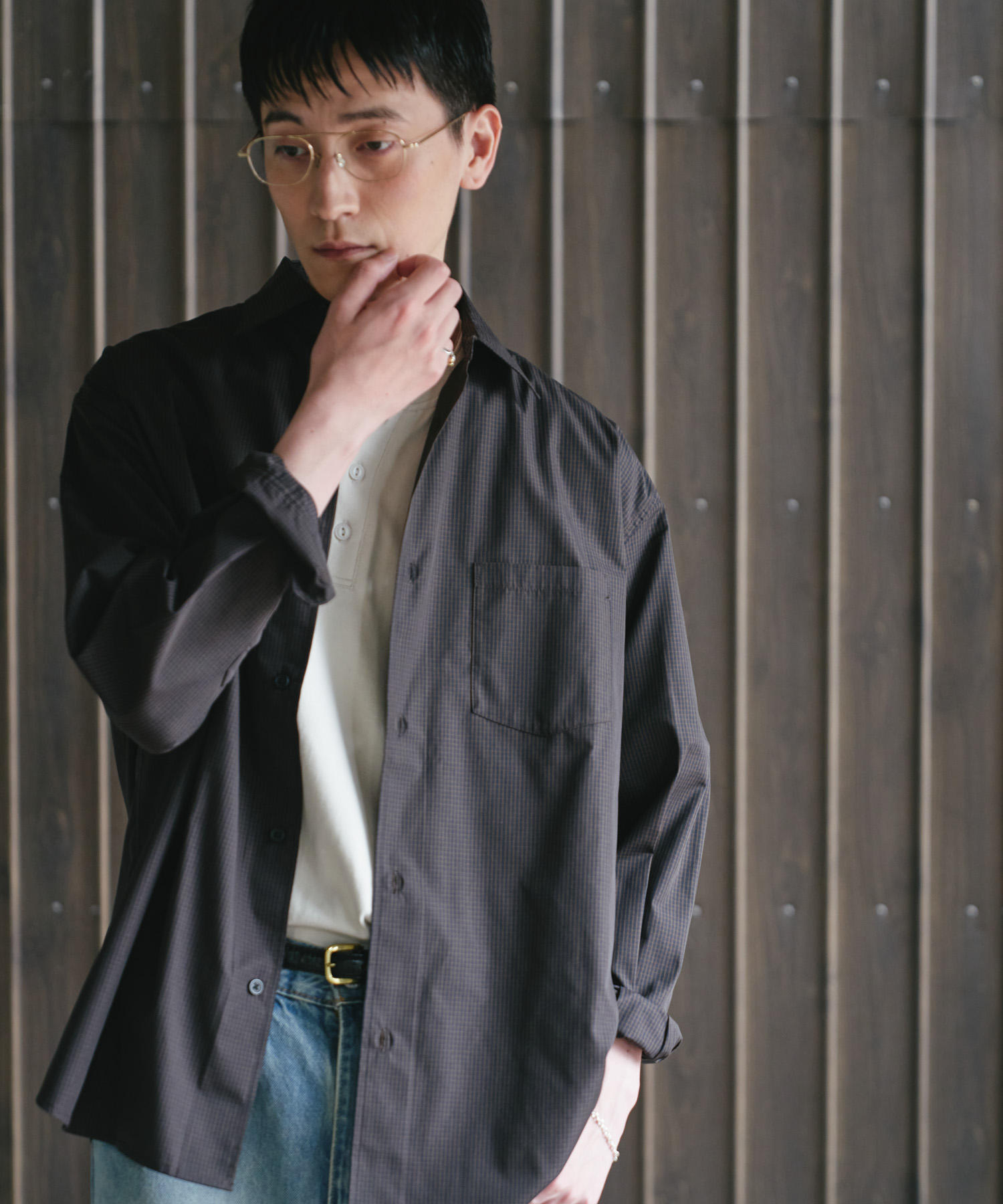NAVY×BROWN