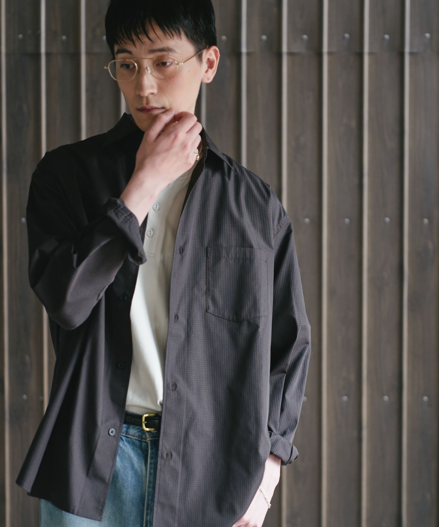 NAVY×BROWN
