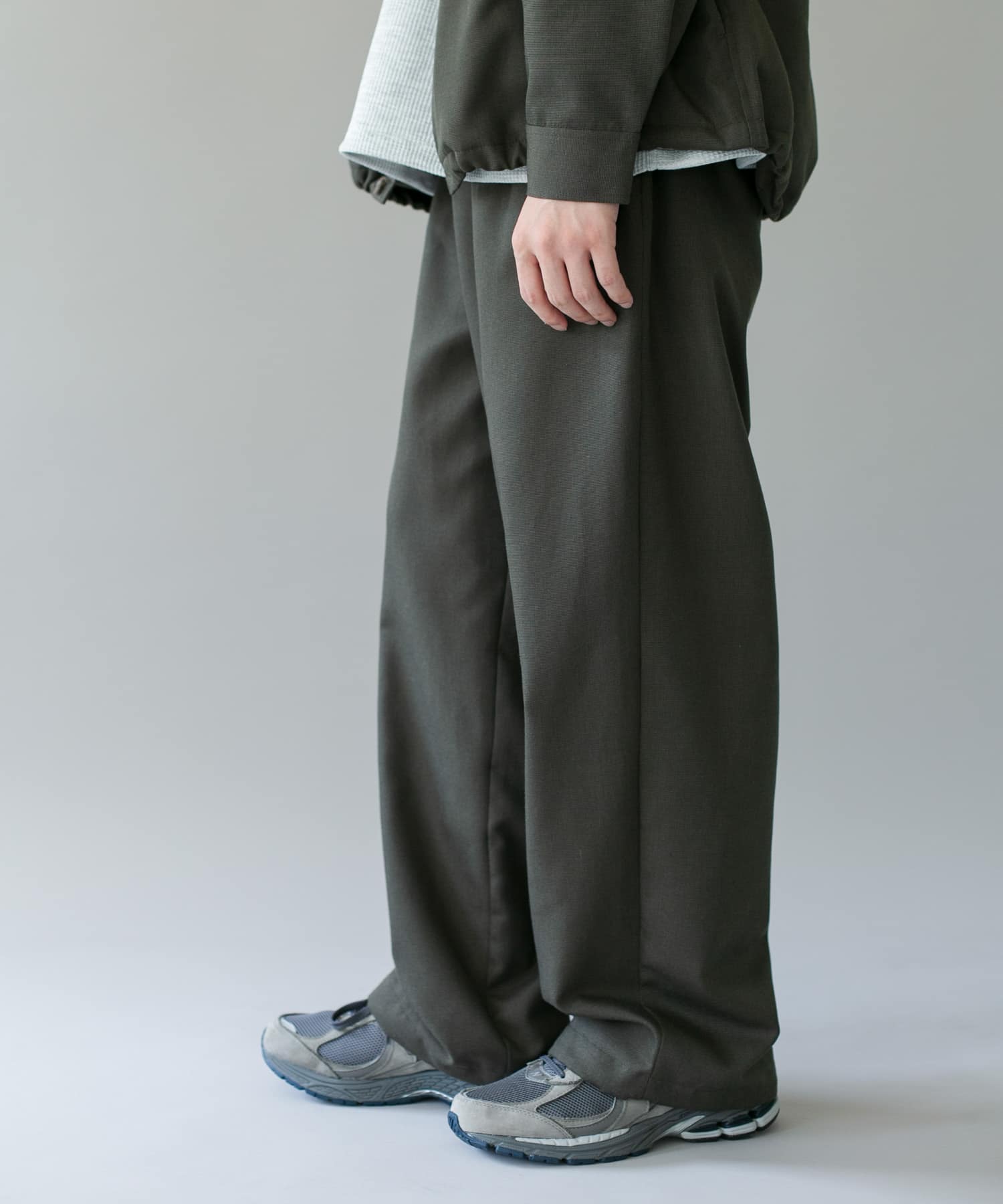 ジャガードチェック イージートラウザー(M CHARCOAL): ボトム｜URBAN