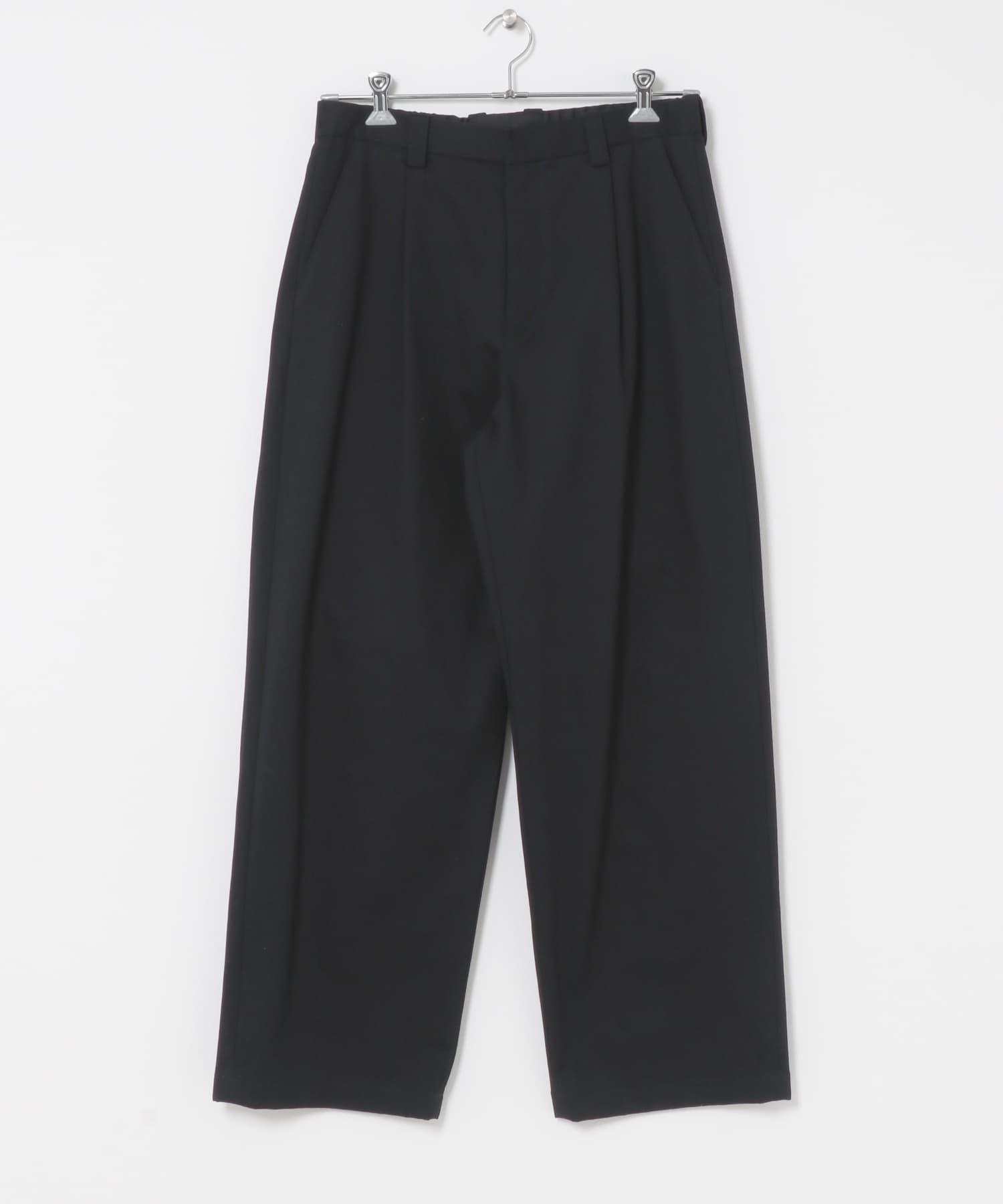 1タックワイドストレートチノパンツ NAVY M