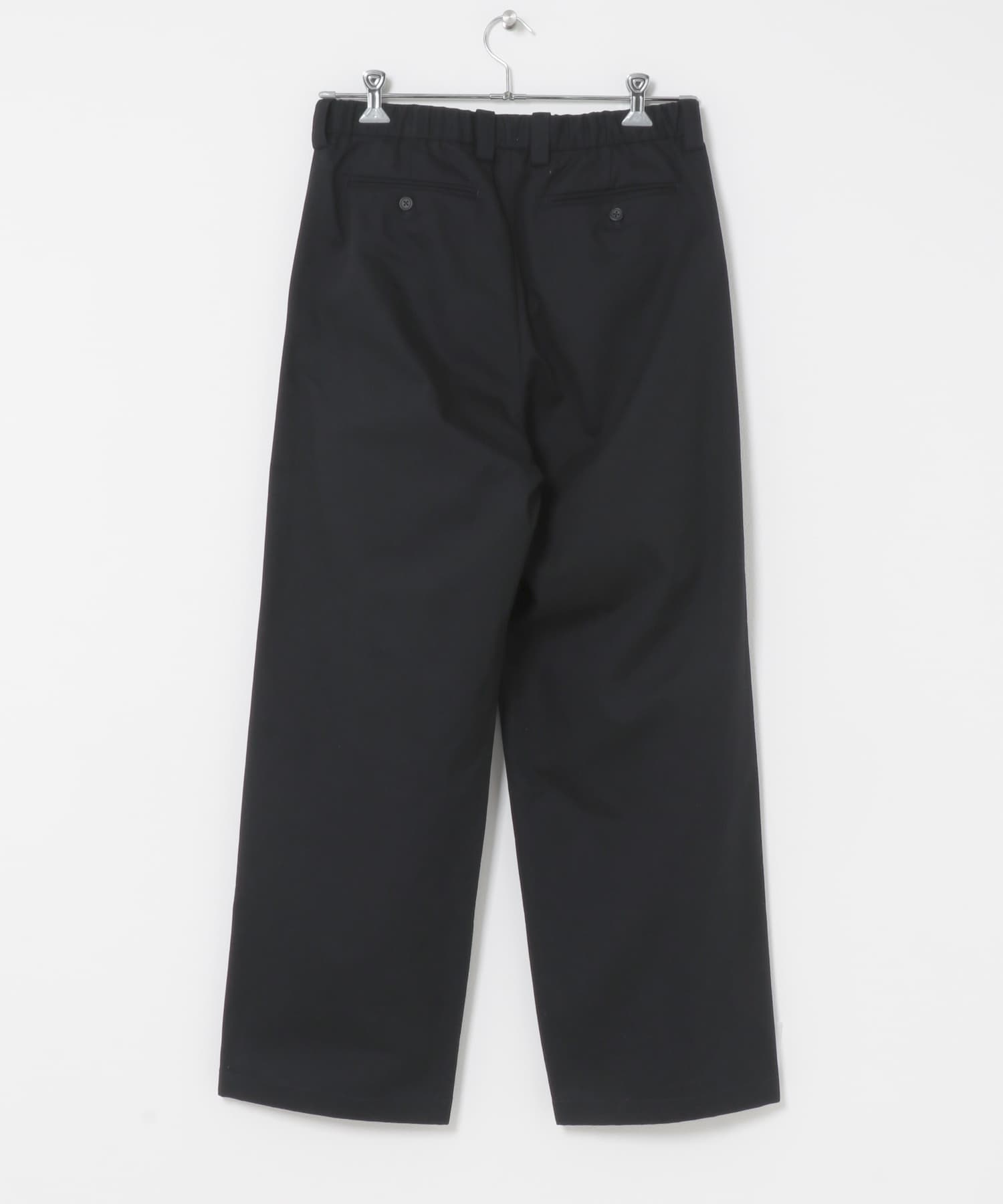 1タックワイドストレートチノパンツ NAVY M