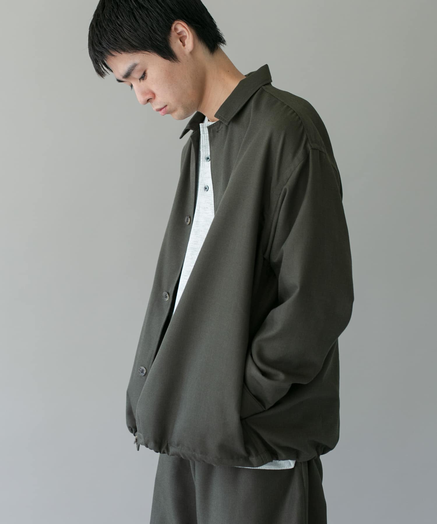ジャガードチェック シャツジャケット(M CHARCOAL): アウター｜URBAN