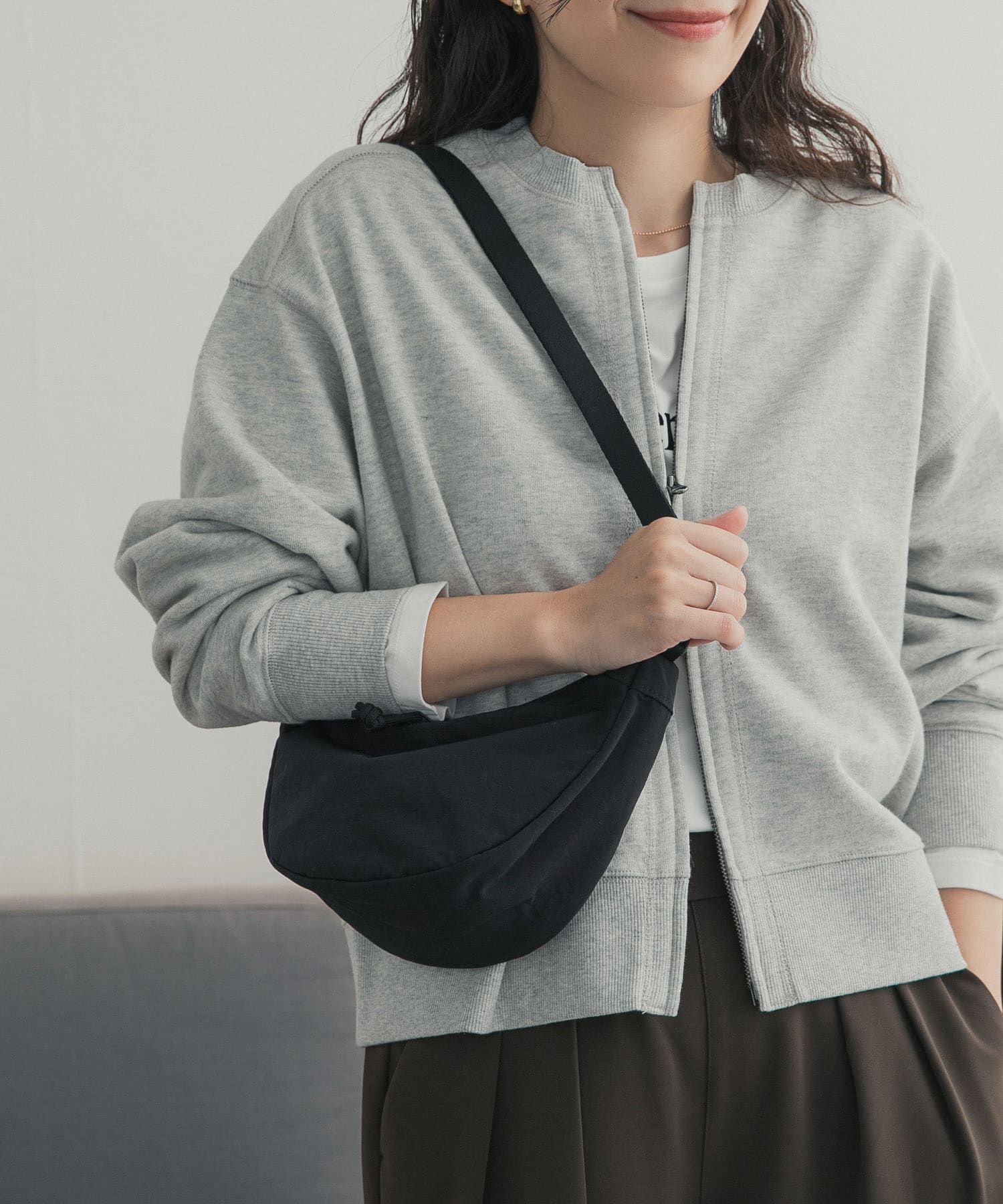 撥水COMPACT SHOULDER BLACK -