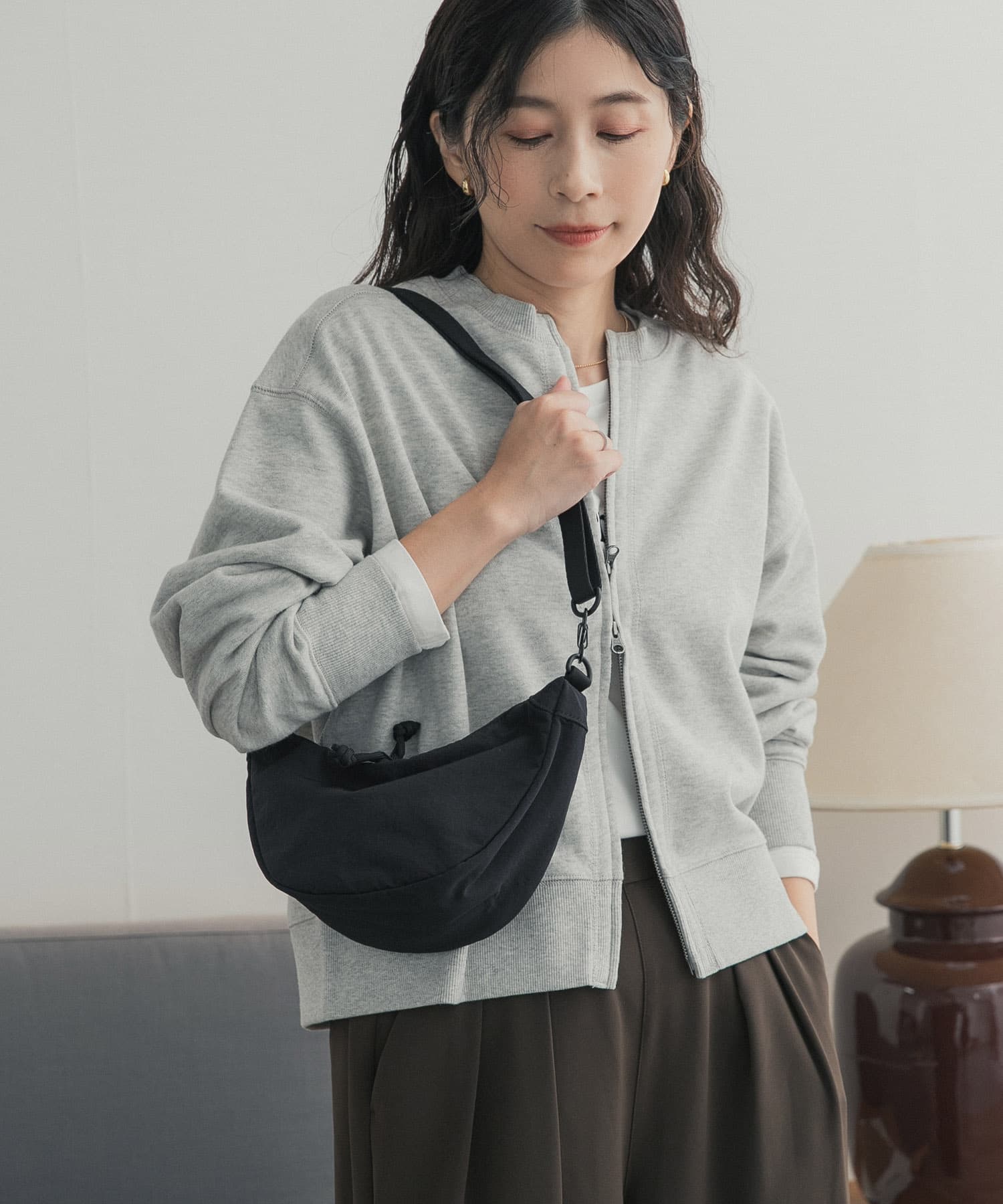 撥水COMPACT SHOULDER BLACK -