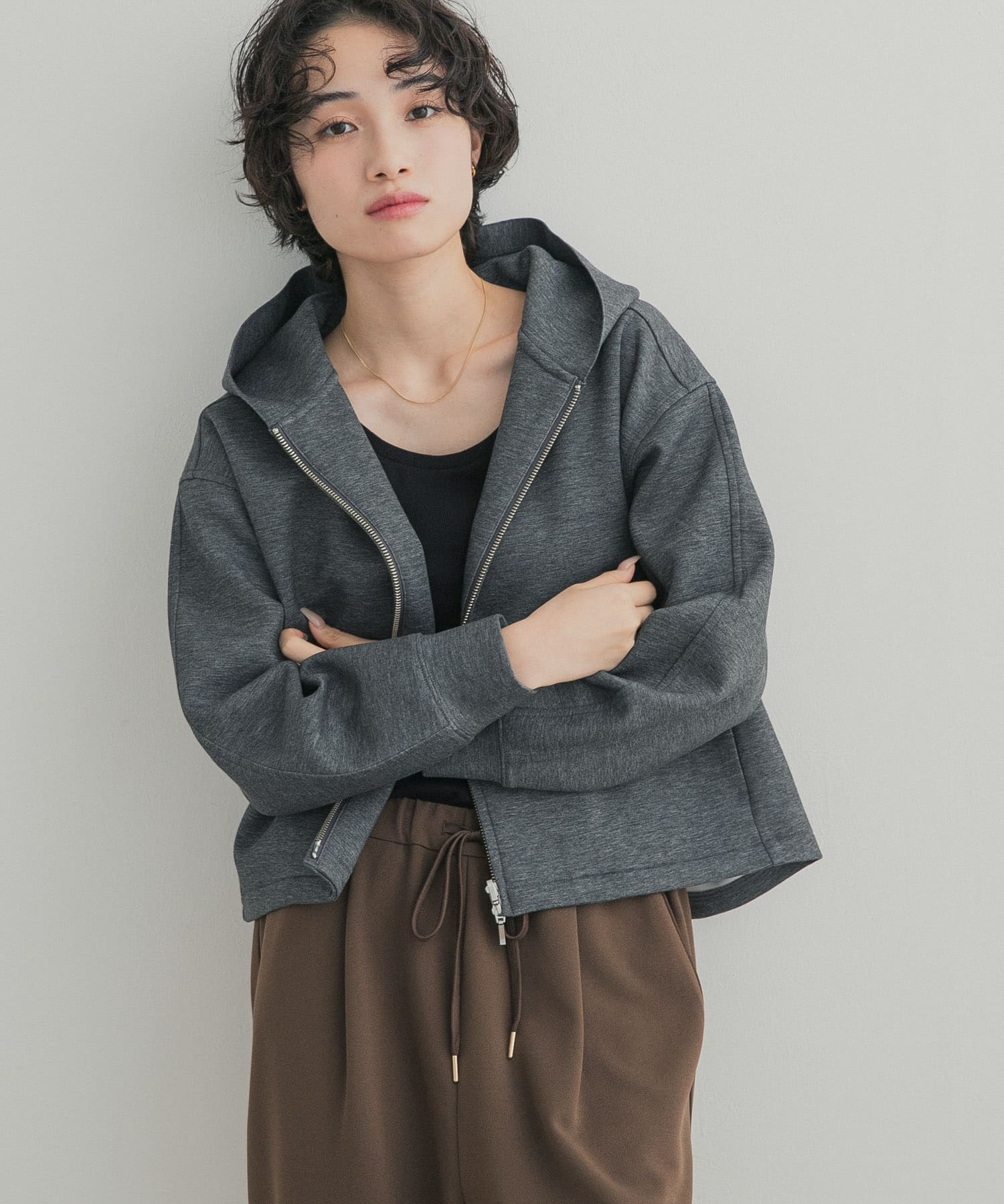 WEB限定』ダンボールニットバックフレアフーディー 26AW(Free 杢GRAY