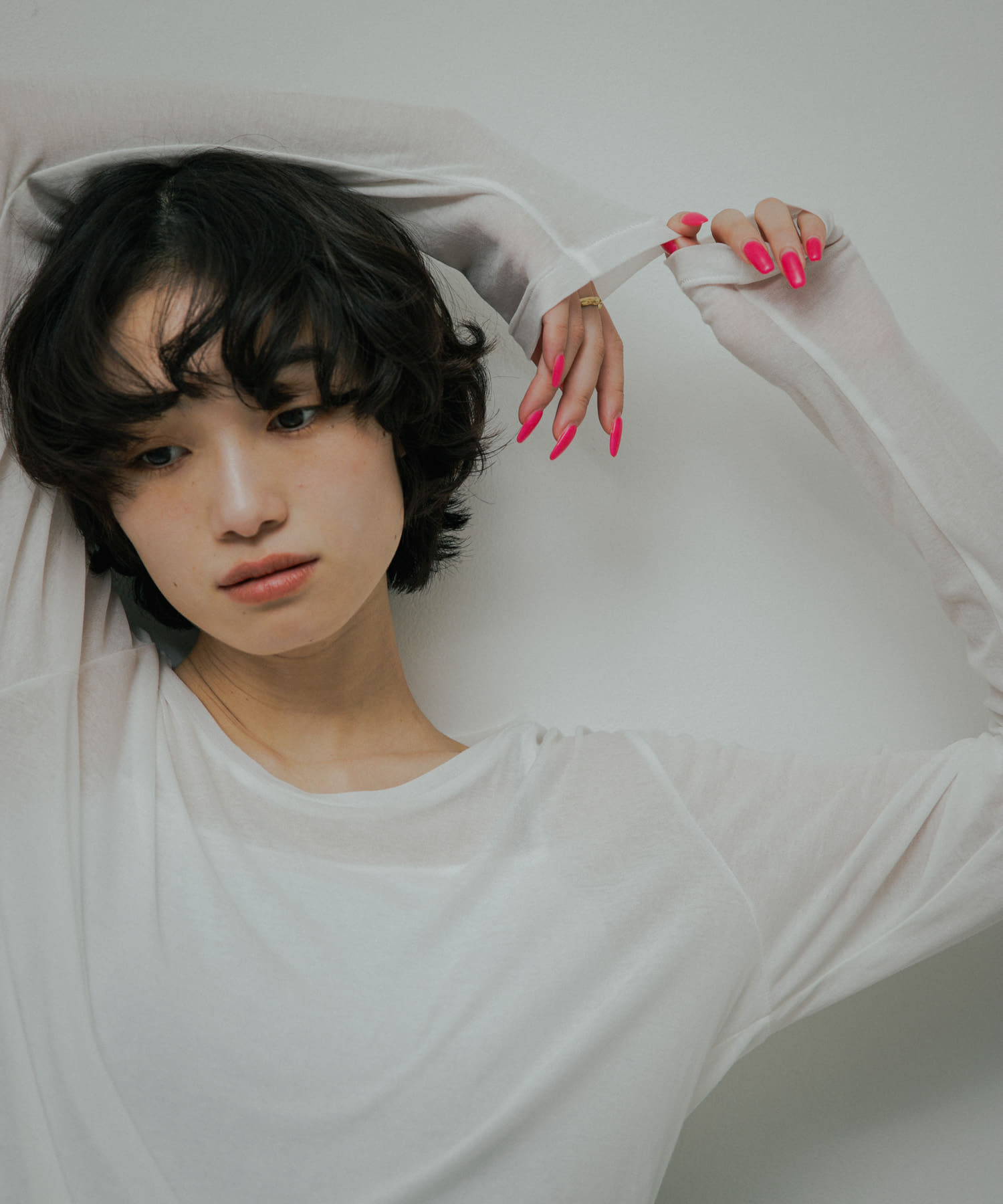 Sheer Cotton Long-Sleeve T-shirts